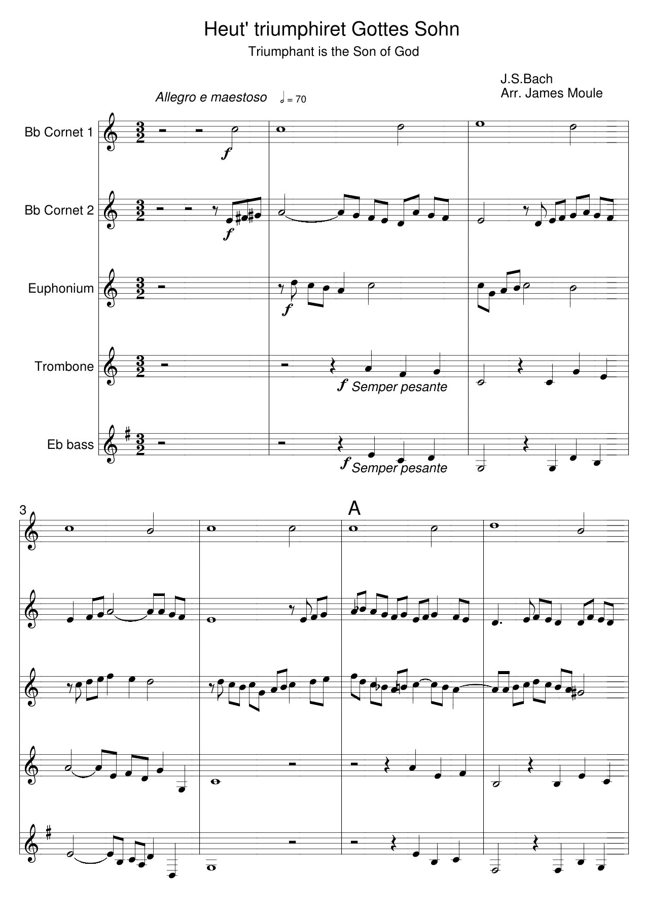 Heut — sheet music cover (first page)