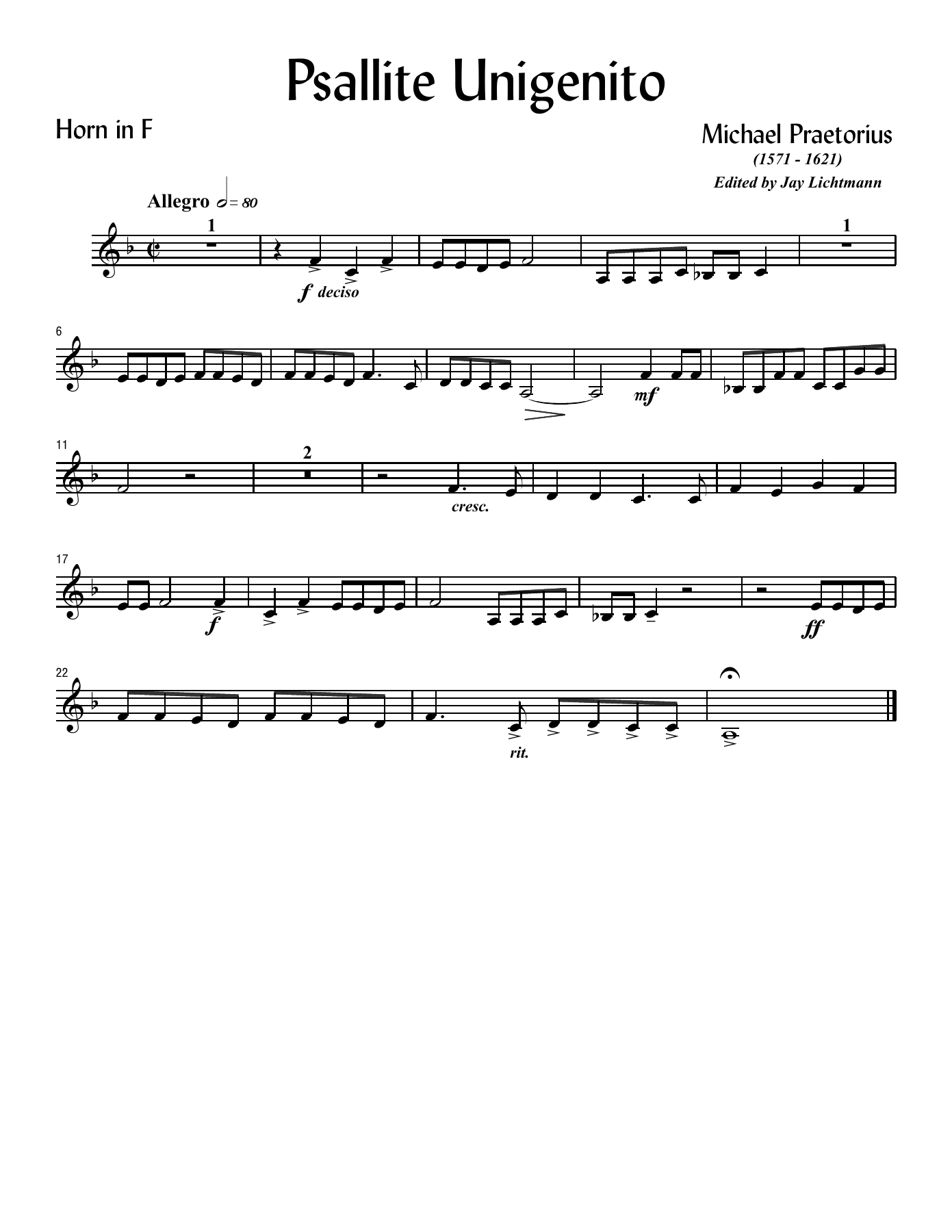 psallite unigenito praetorius — page 3