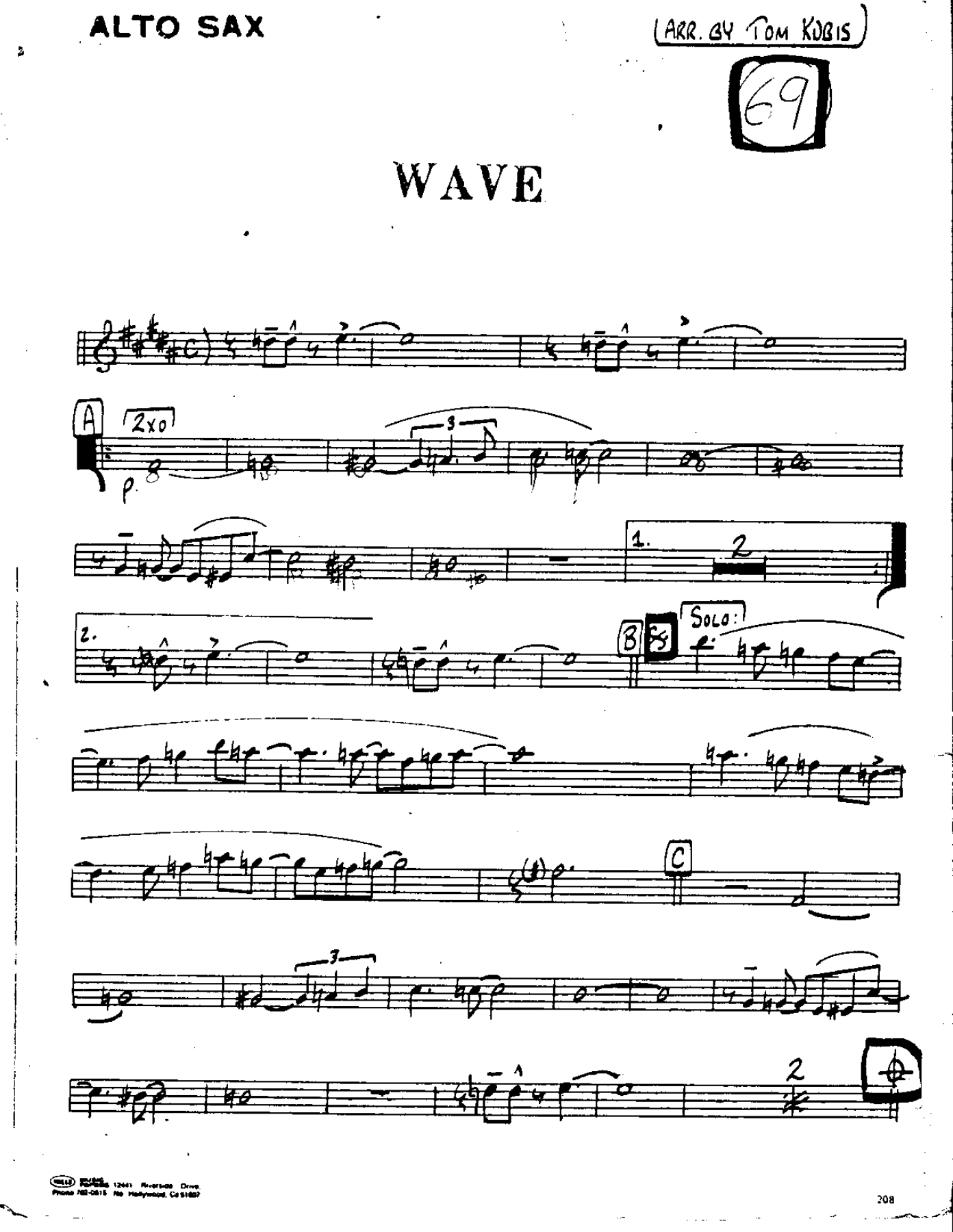 Wave-Alto — sheet music cover (first page)
