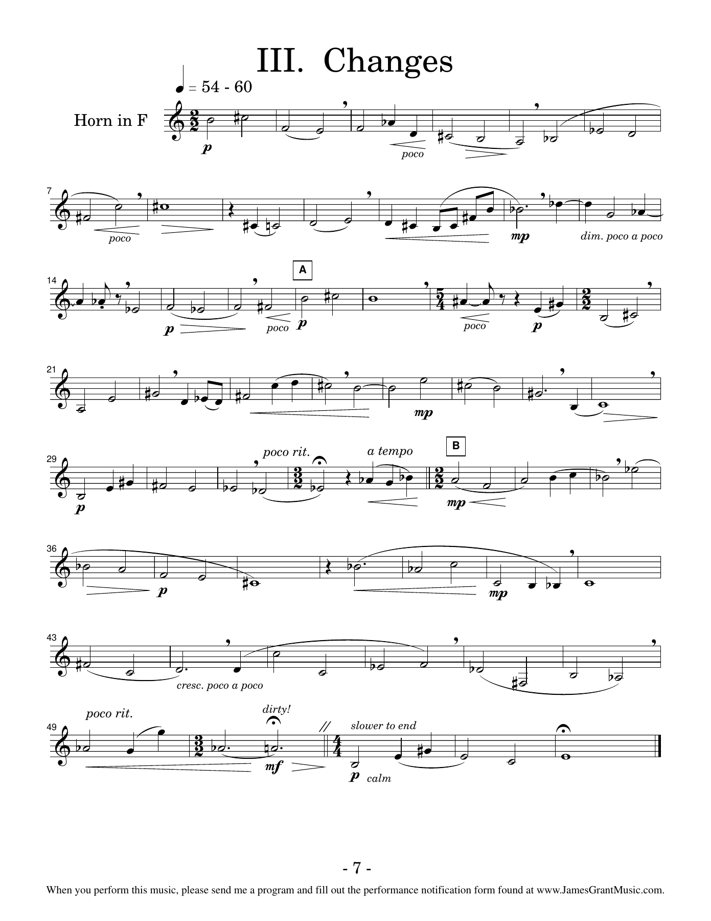 5tet.III.hn — sheet music cover (first page)