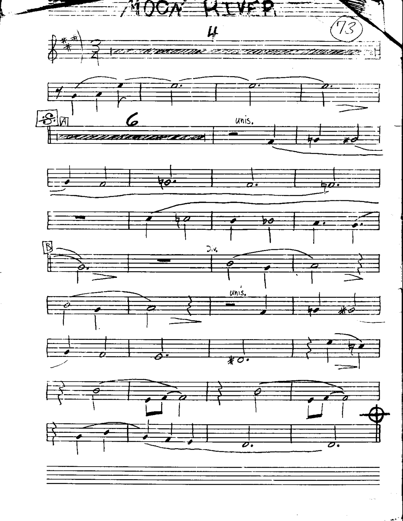 Moon River-Alto — Small Ensemble sheet music arranged by Mr. X | Film Music