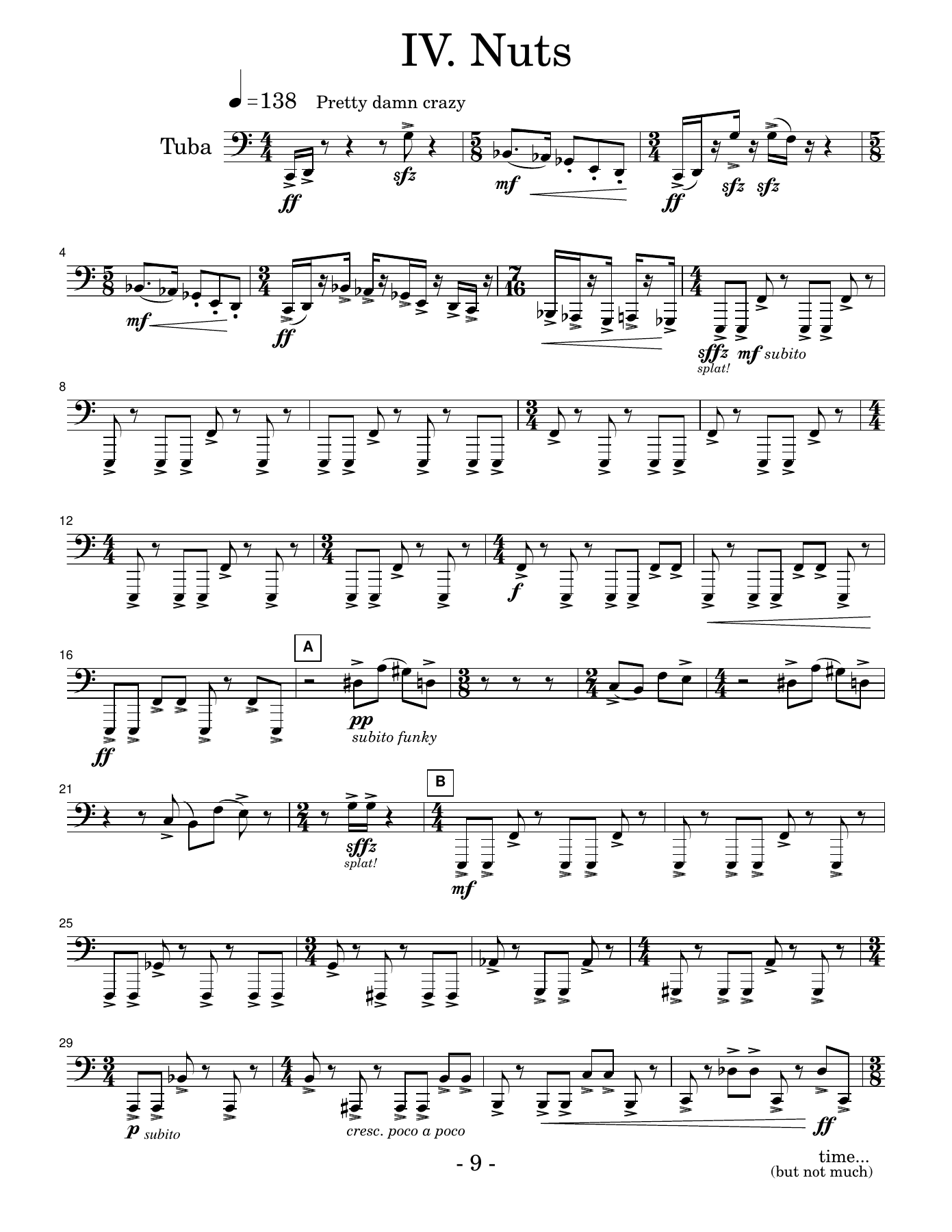 5tet.IV.tba — sheet music cover (first page)