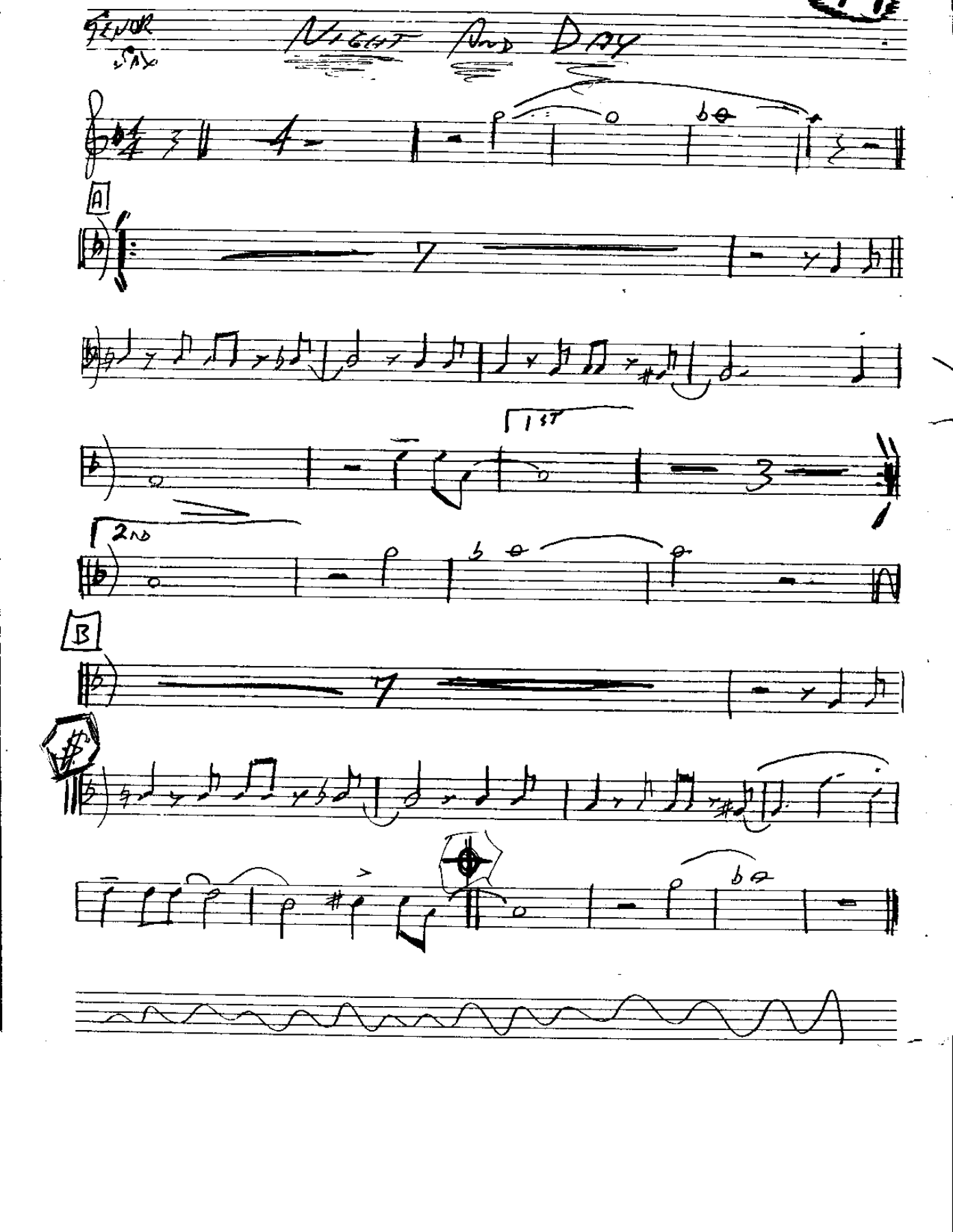 Night & Day-Tenor — sheet music cover (first page)