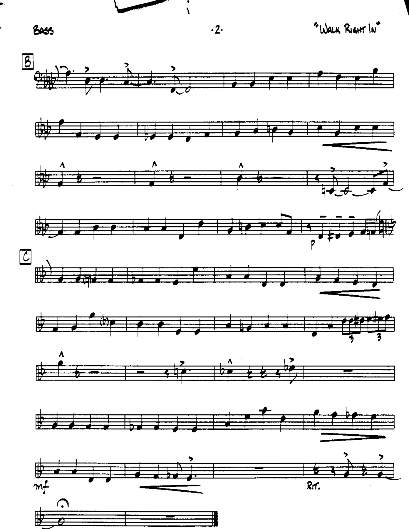 Walk right in-Bass — page 2