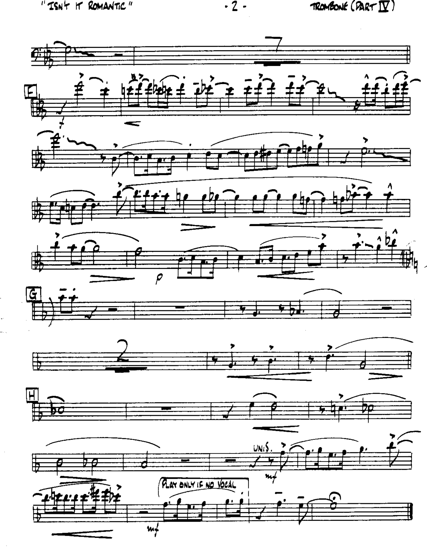 Isn't it Romantic-Trombone — page 2