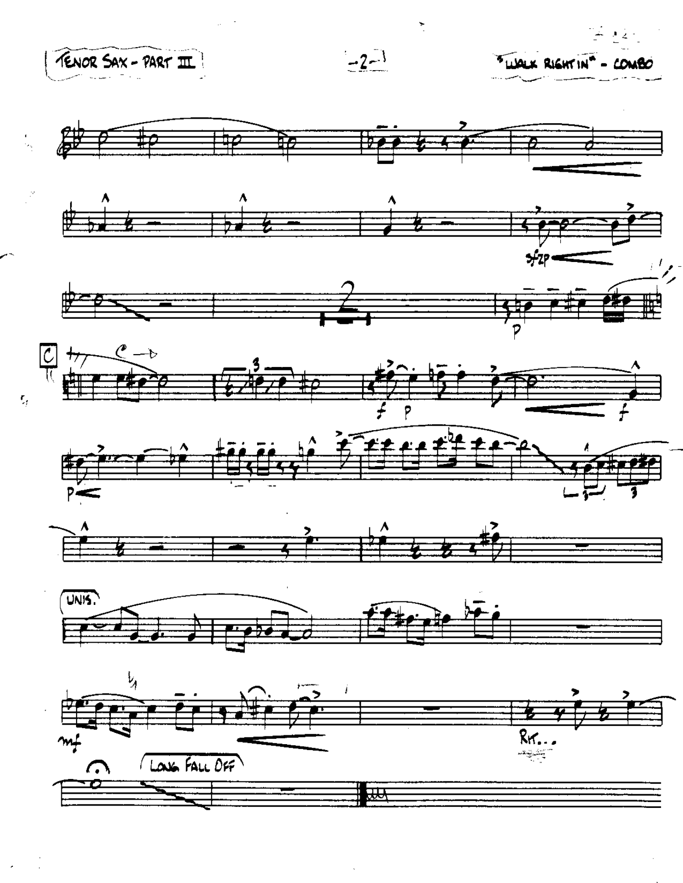 Walk right in-Tenor — page 2