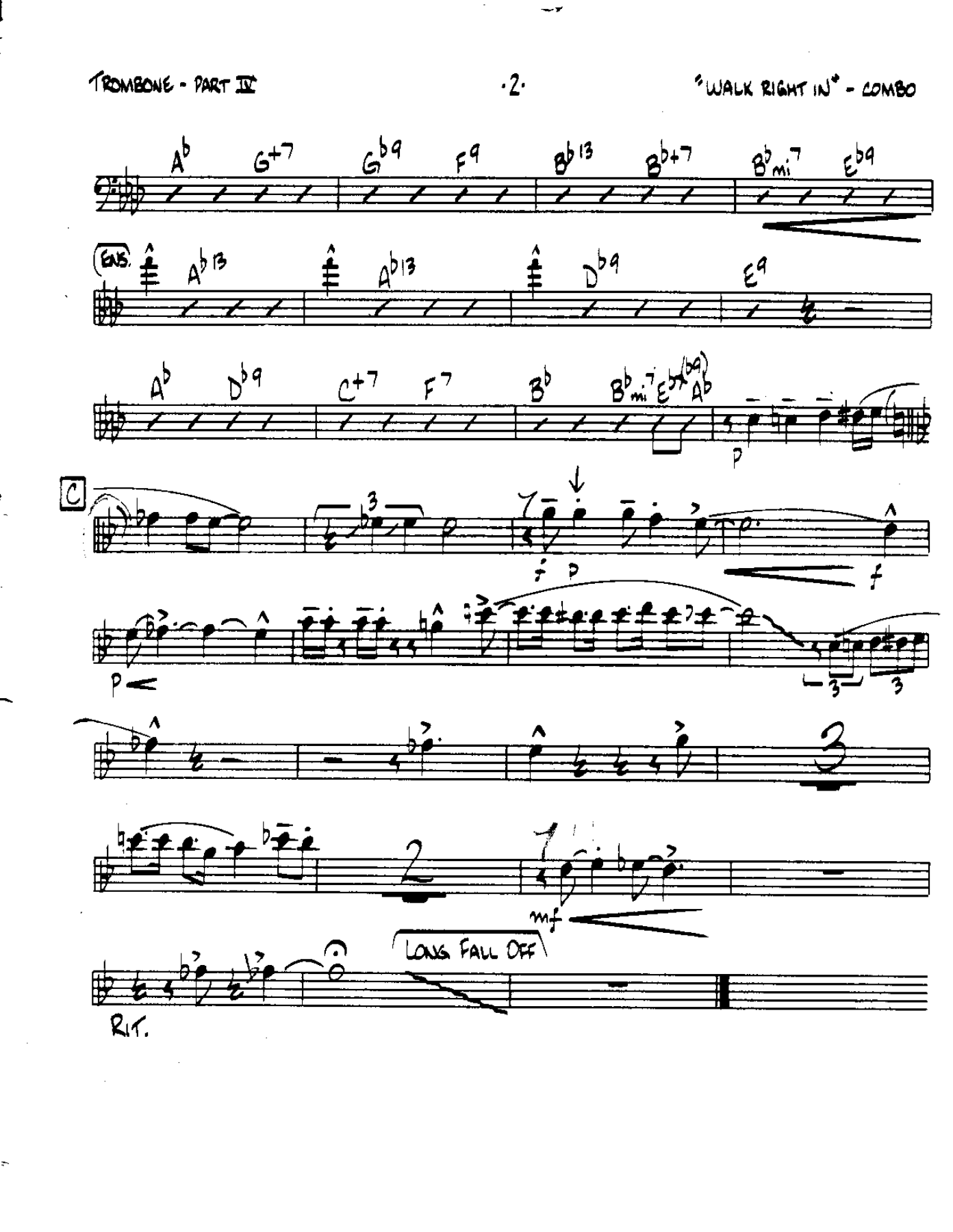 Walk right in-Trombone — page 2
