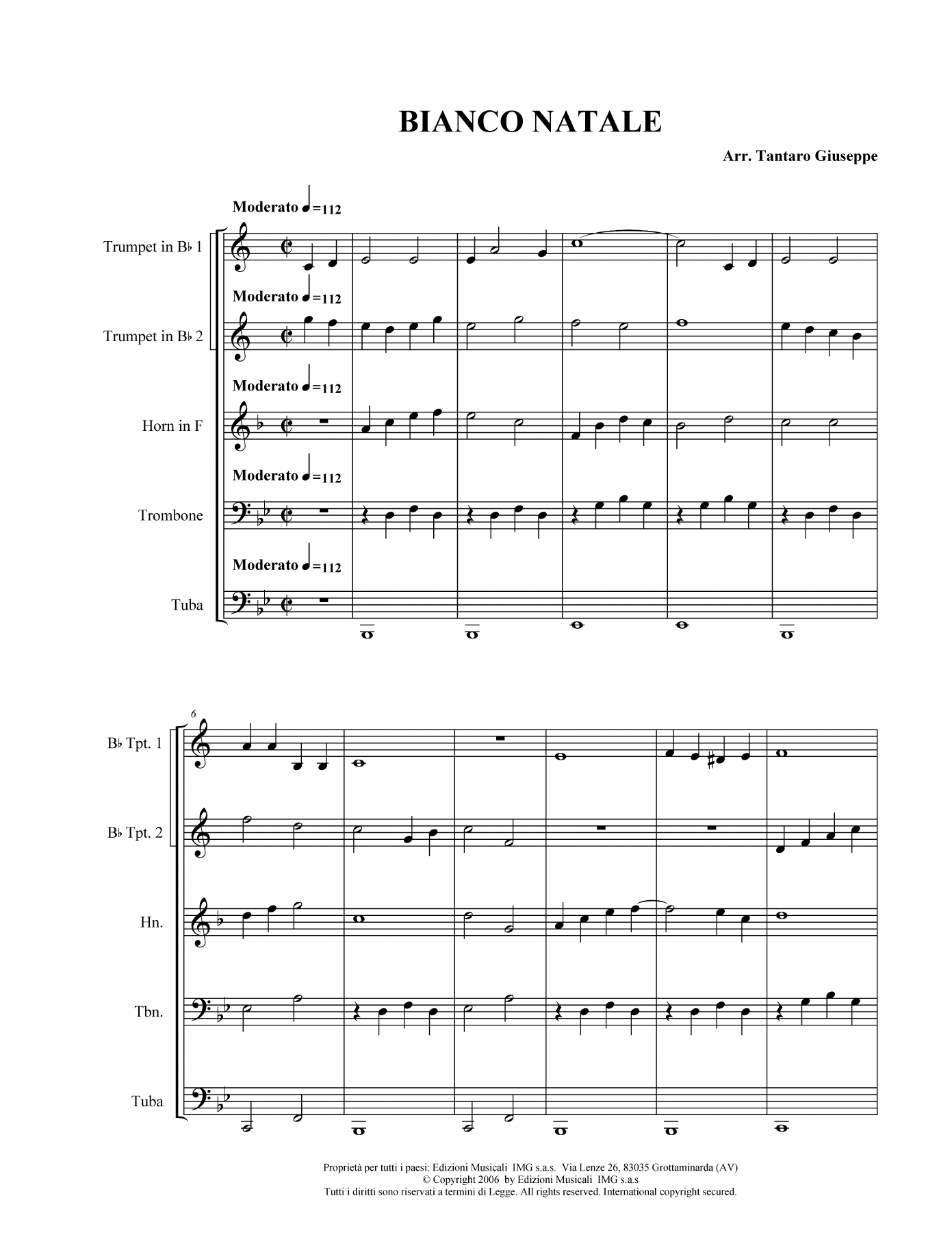White Christmas — sheet music cover (first page)