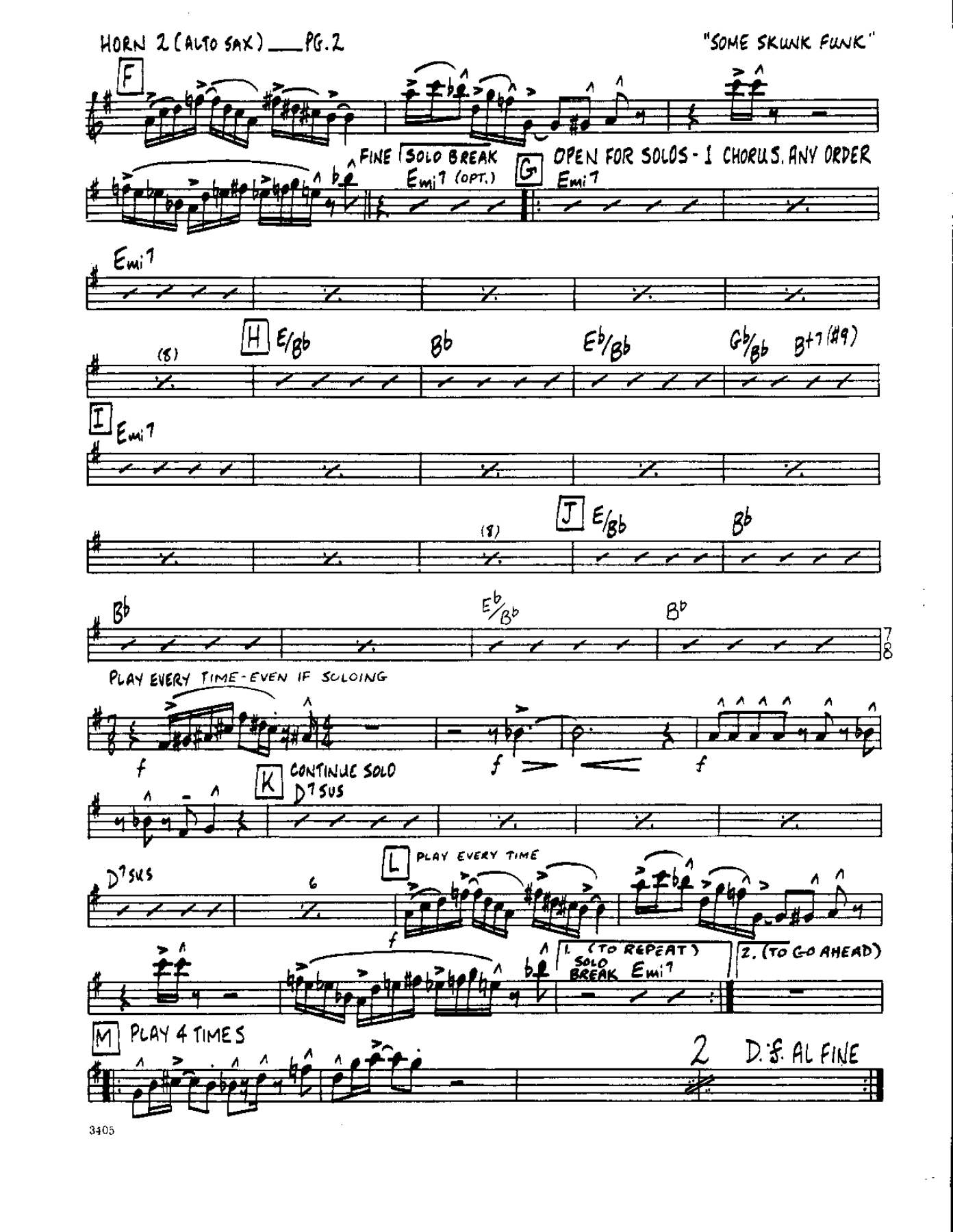 Some Skunk Funk-Alto — page 2