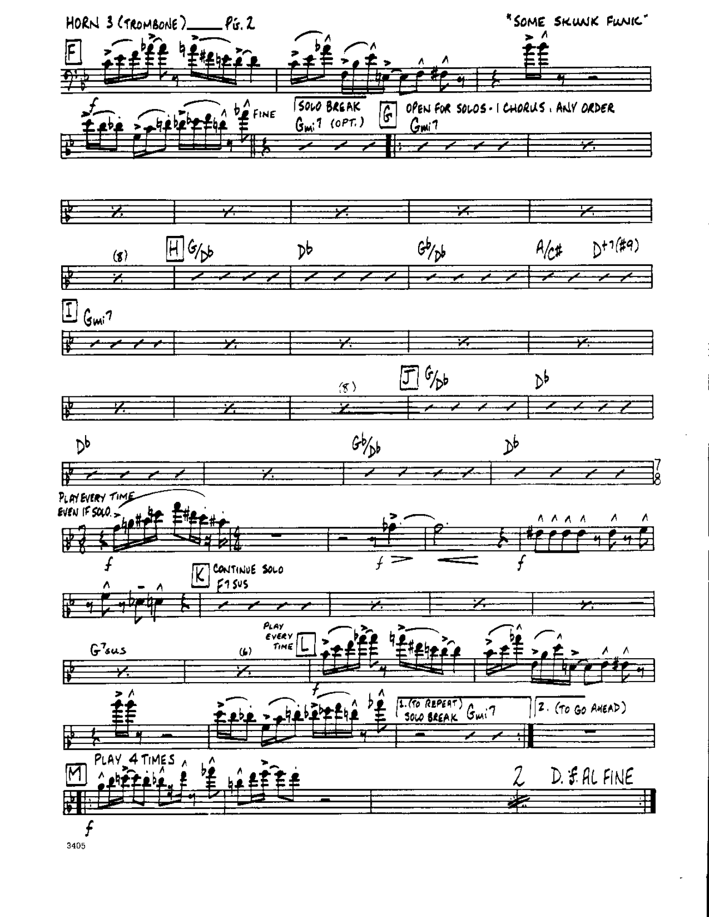 Some Skunk Funk-Trombone — page 2