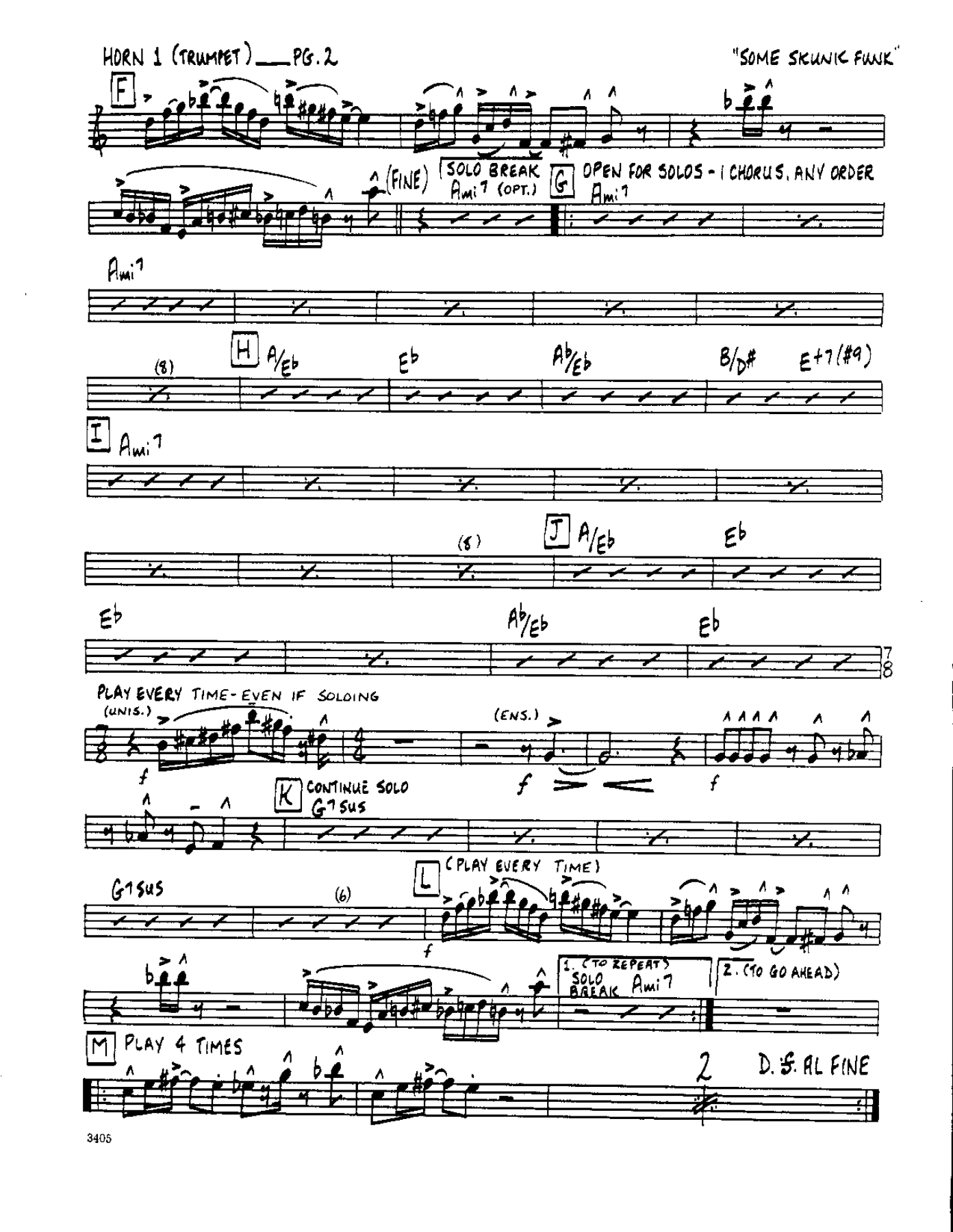 Some Skunk Funk-Trumpet — page 2