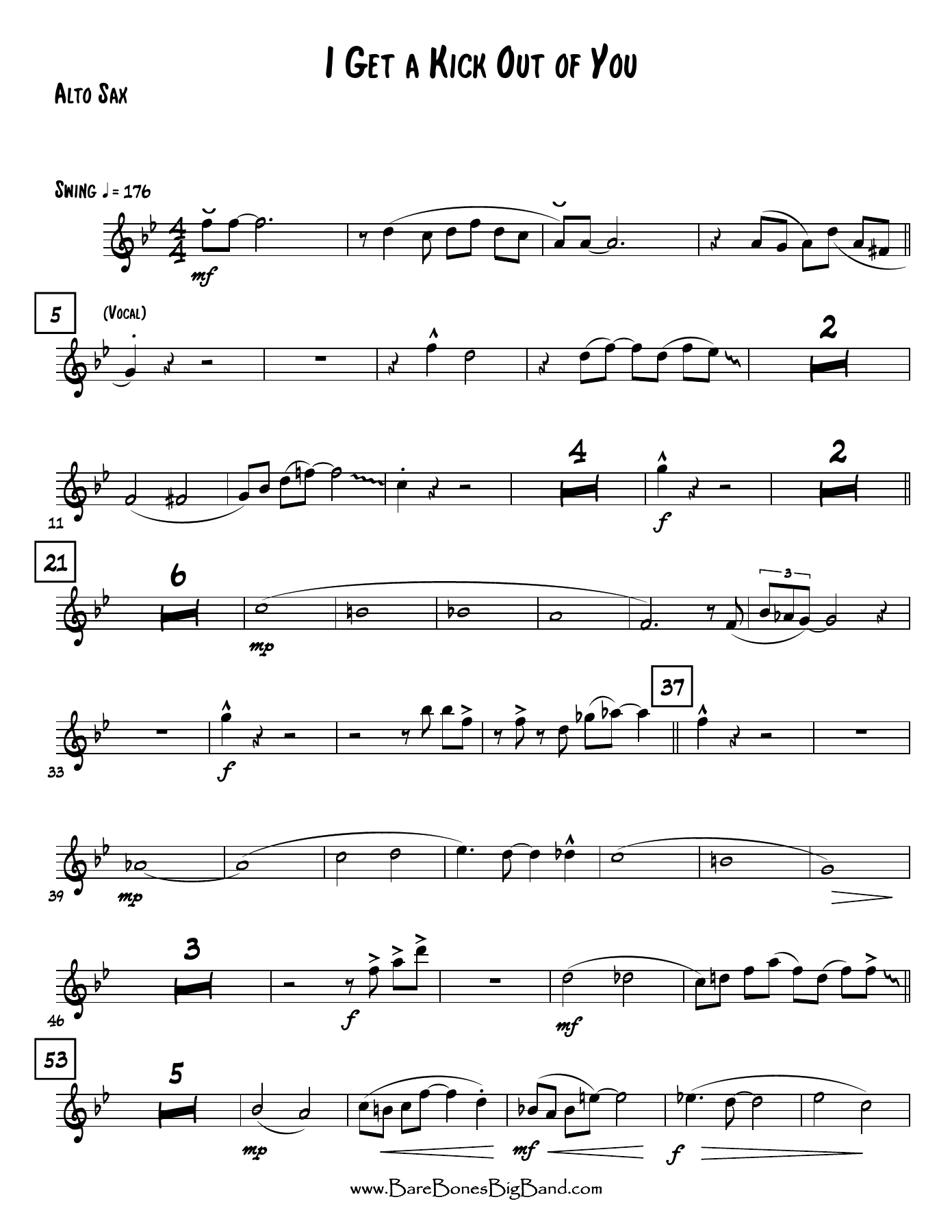 I Get a Kick — sheet music cover (first page)