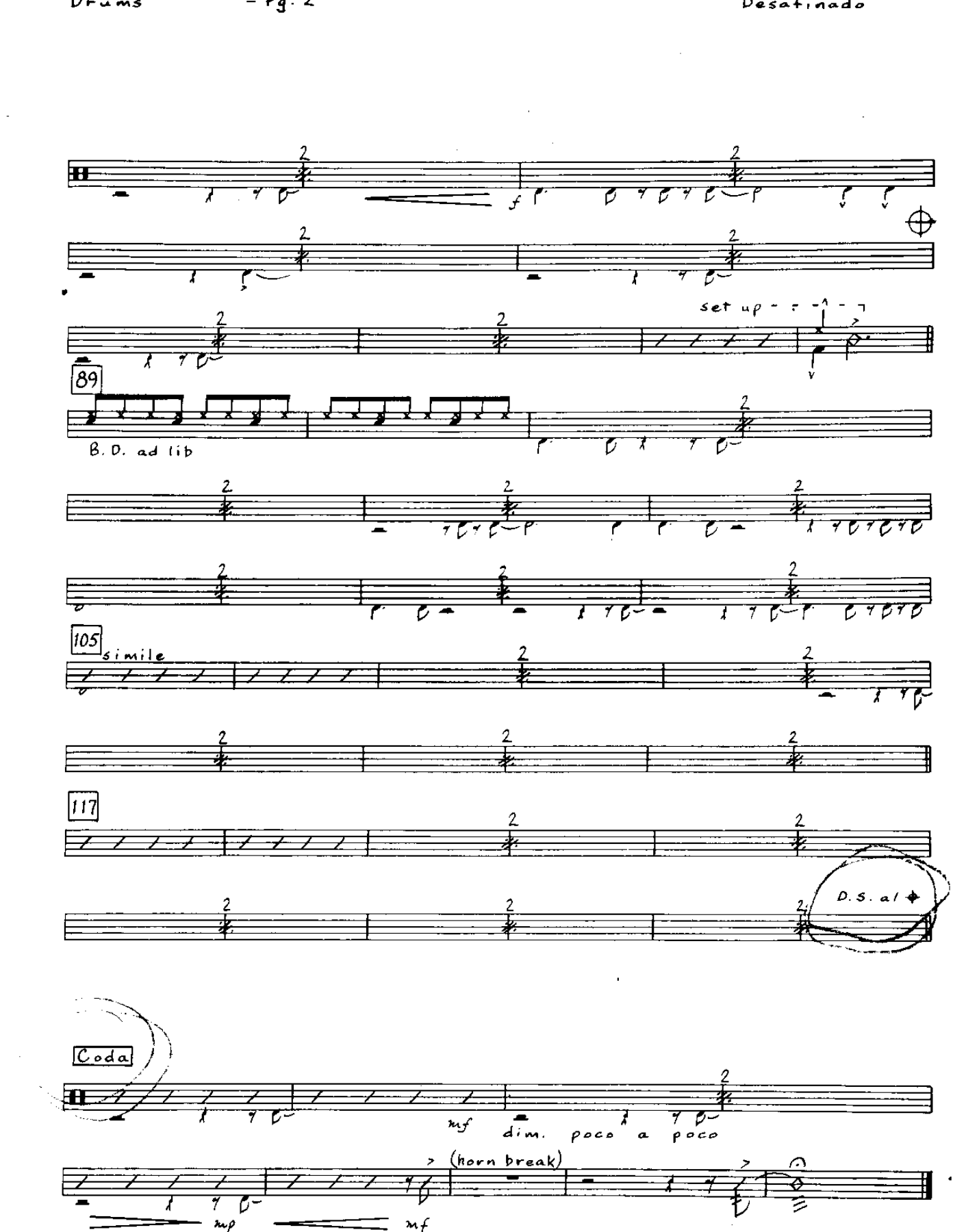 Desafinado-Drums — page 2