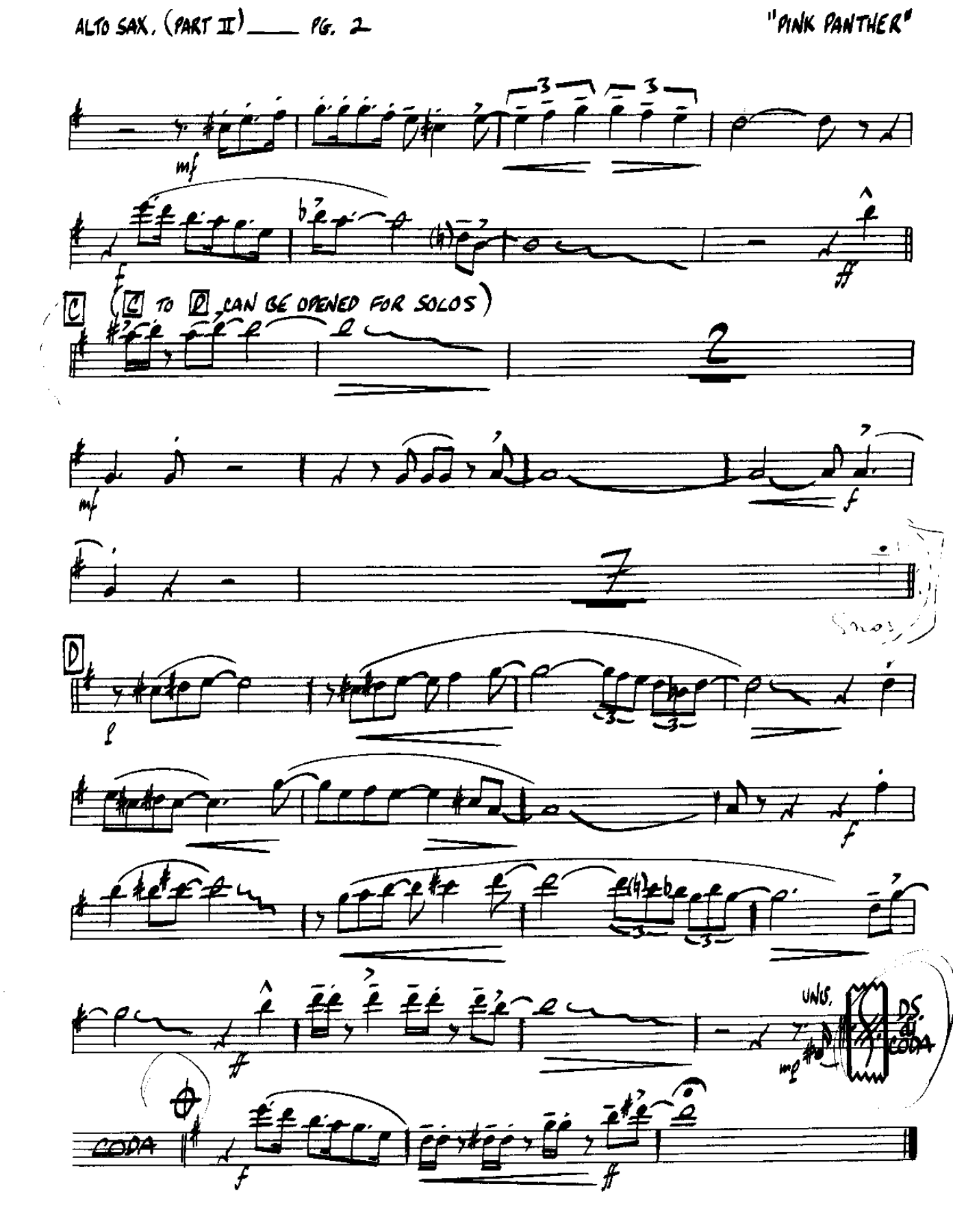 The Pink Panther-Alto — page 2