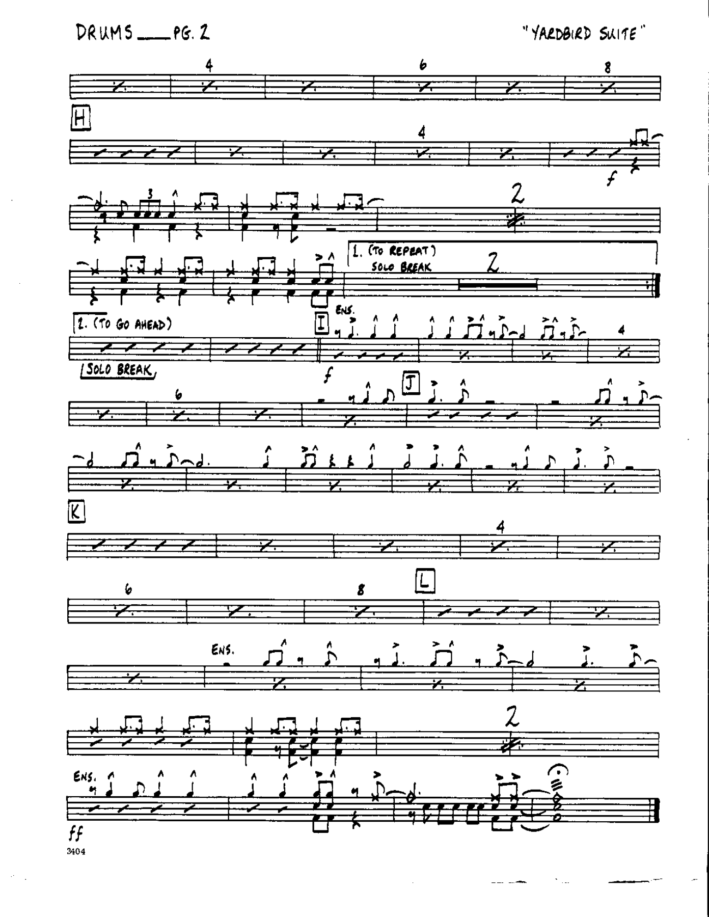 Yardbird Suite-Drums — page 2