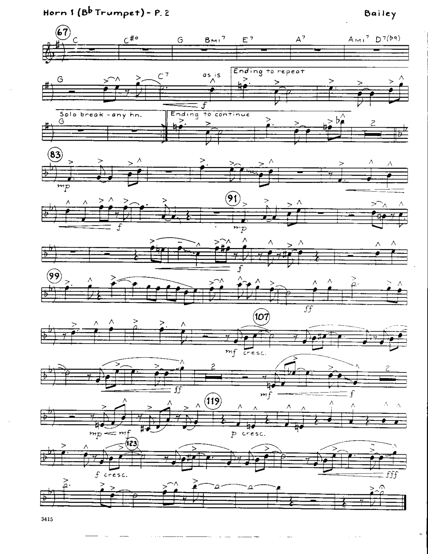 Bill Bailey-Trumpet — page 2