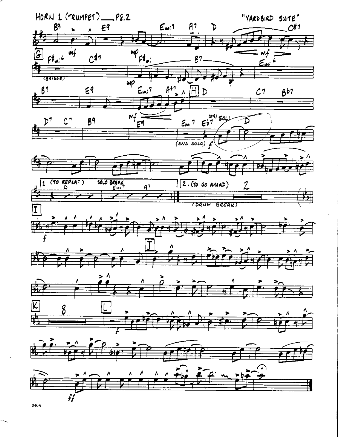 Yardbird Suite-Trumpet — page 2