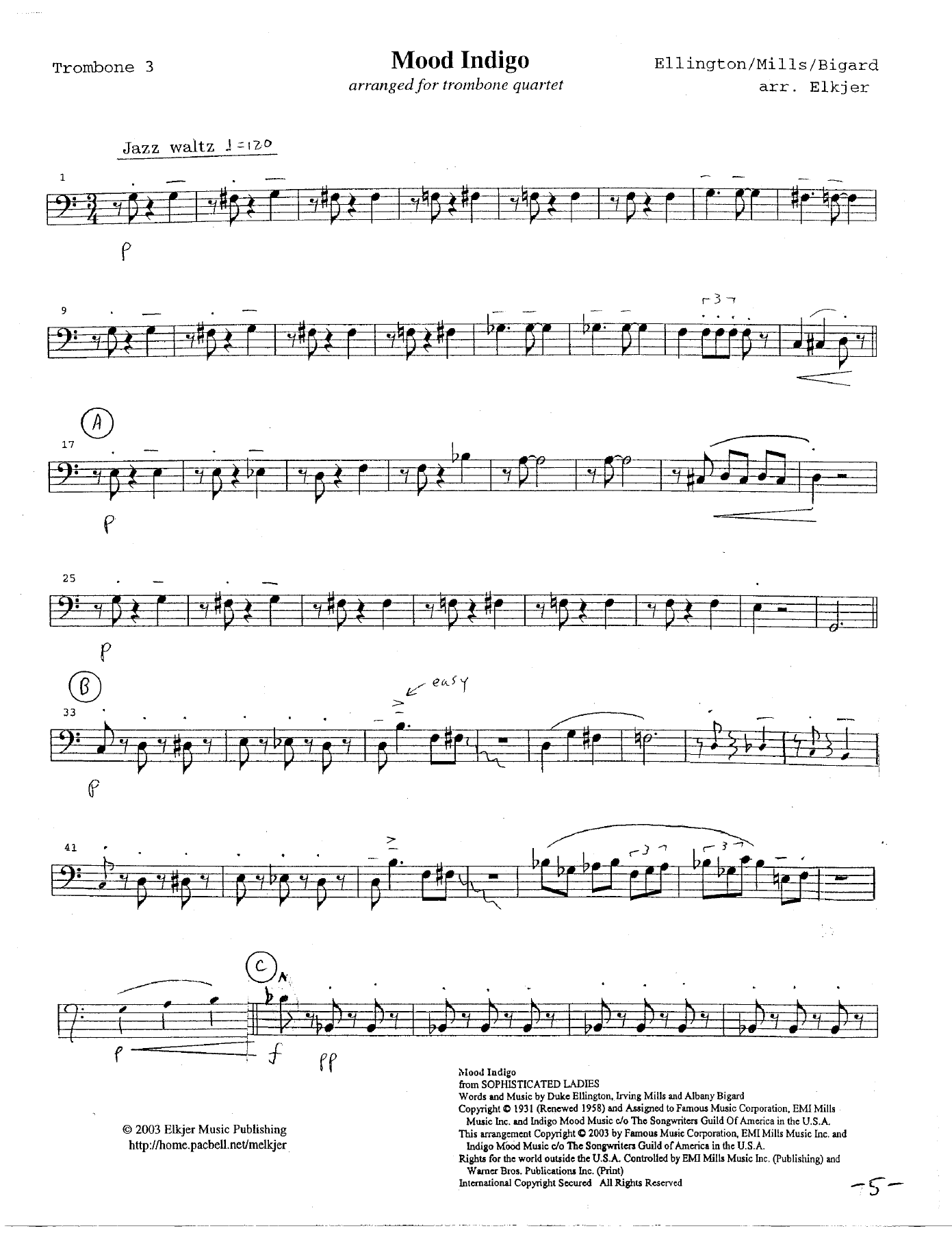 Mood Indigo Quartet TRB. — page 3