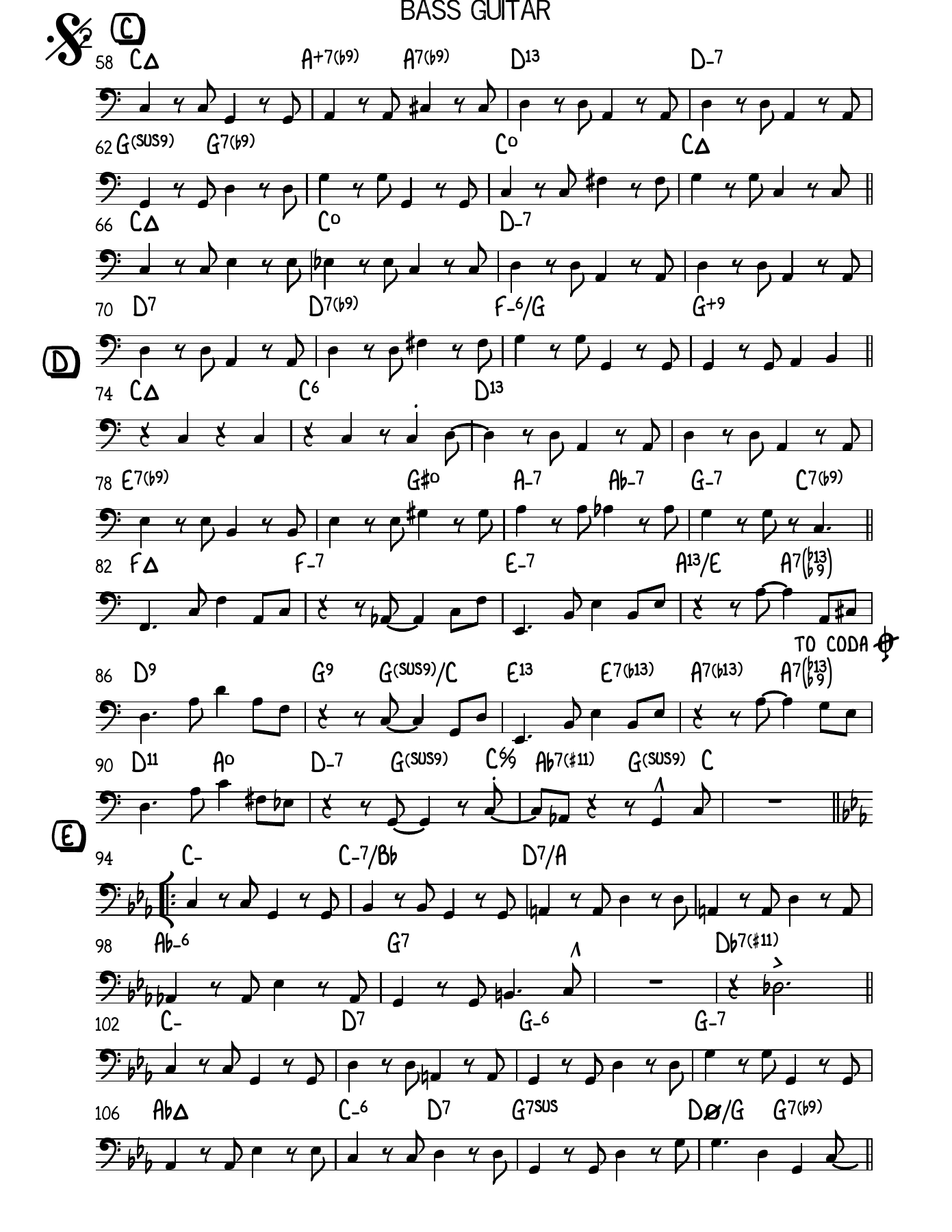 No More Blues Bass Guitar — page 2
