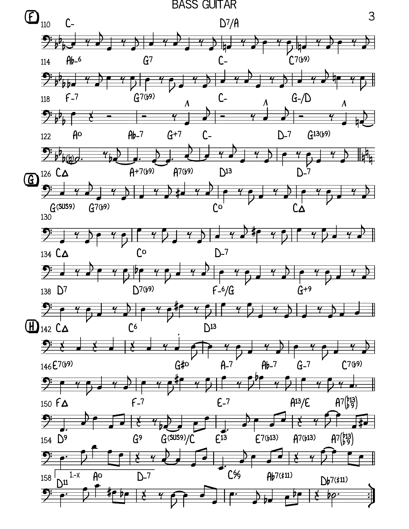 No More Blues Bass Guitar — page 3