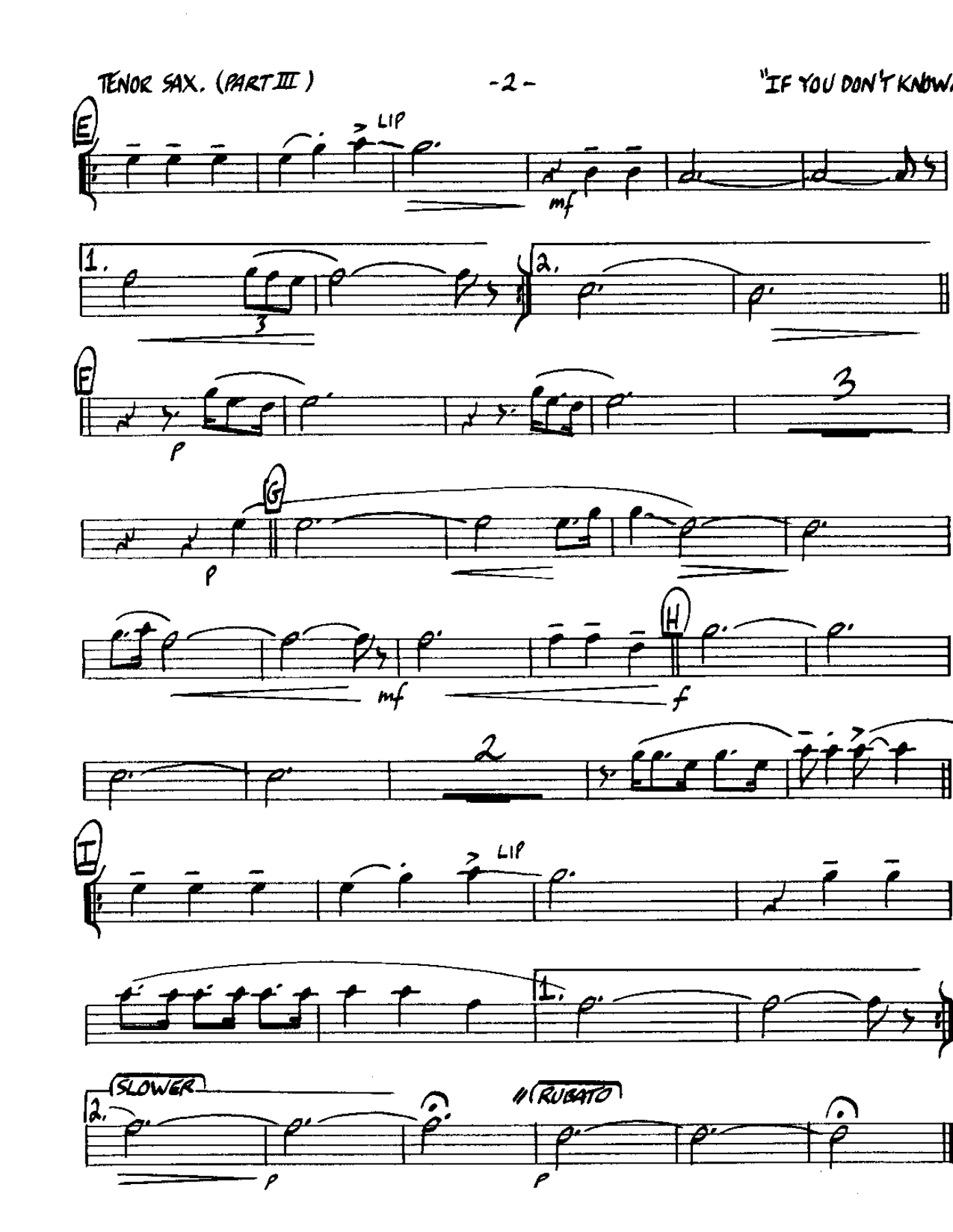 If you don't know me by now-Tenor — page 2