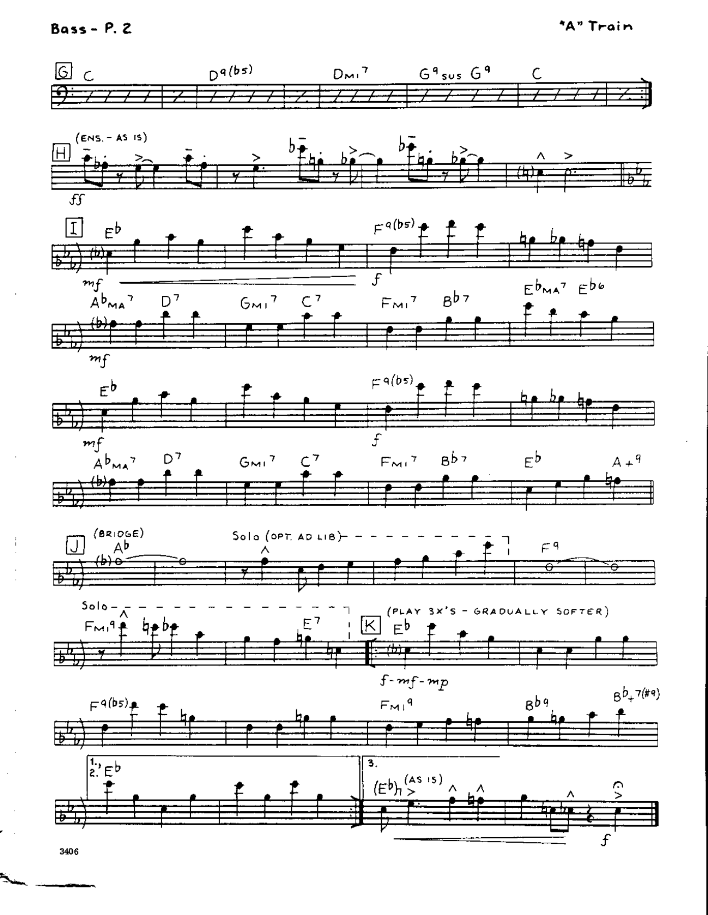 Take the A Train-Bass — page 2
