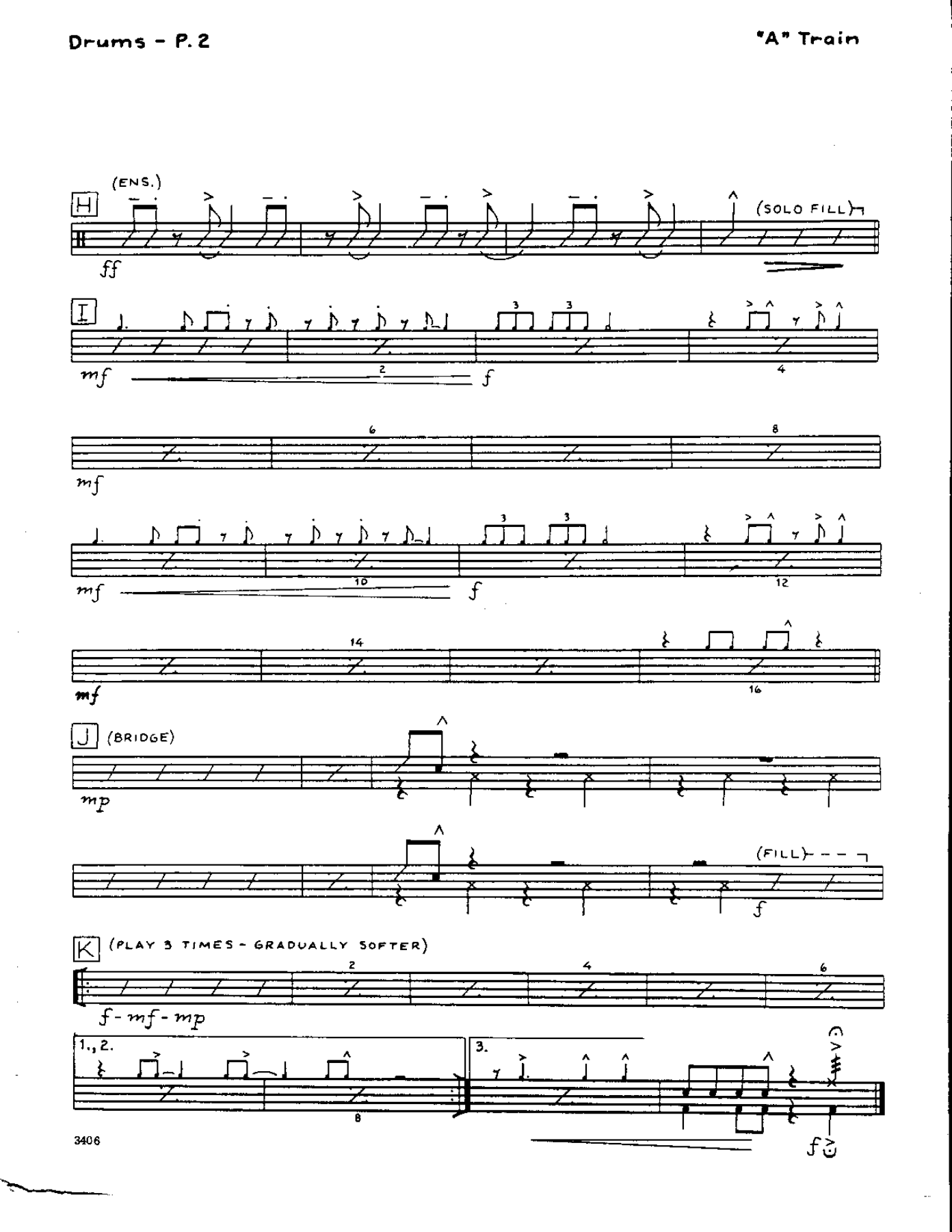 Take the A Train-Drums — page 2