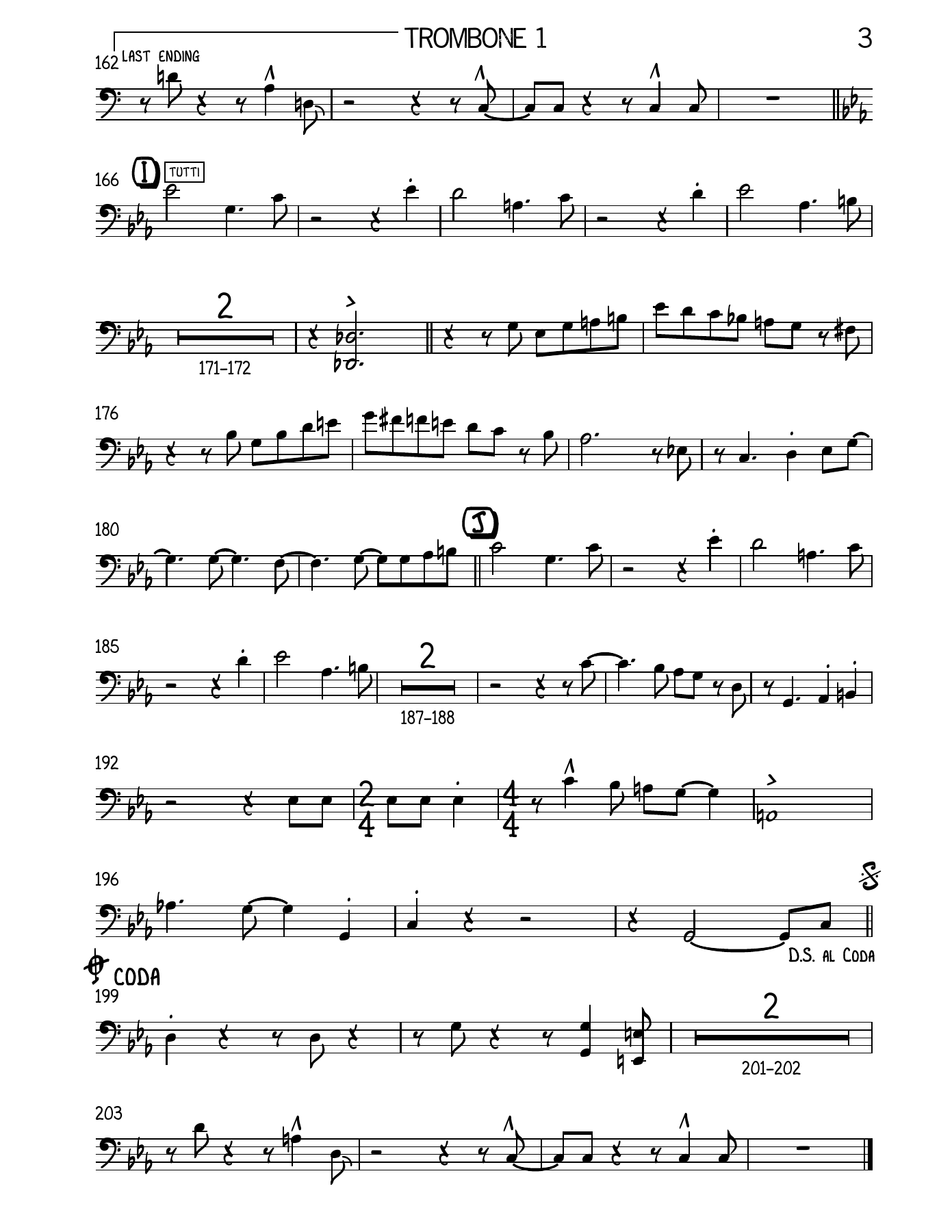 No More Blues Trombone — page 3