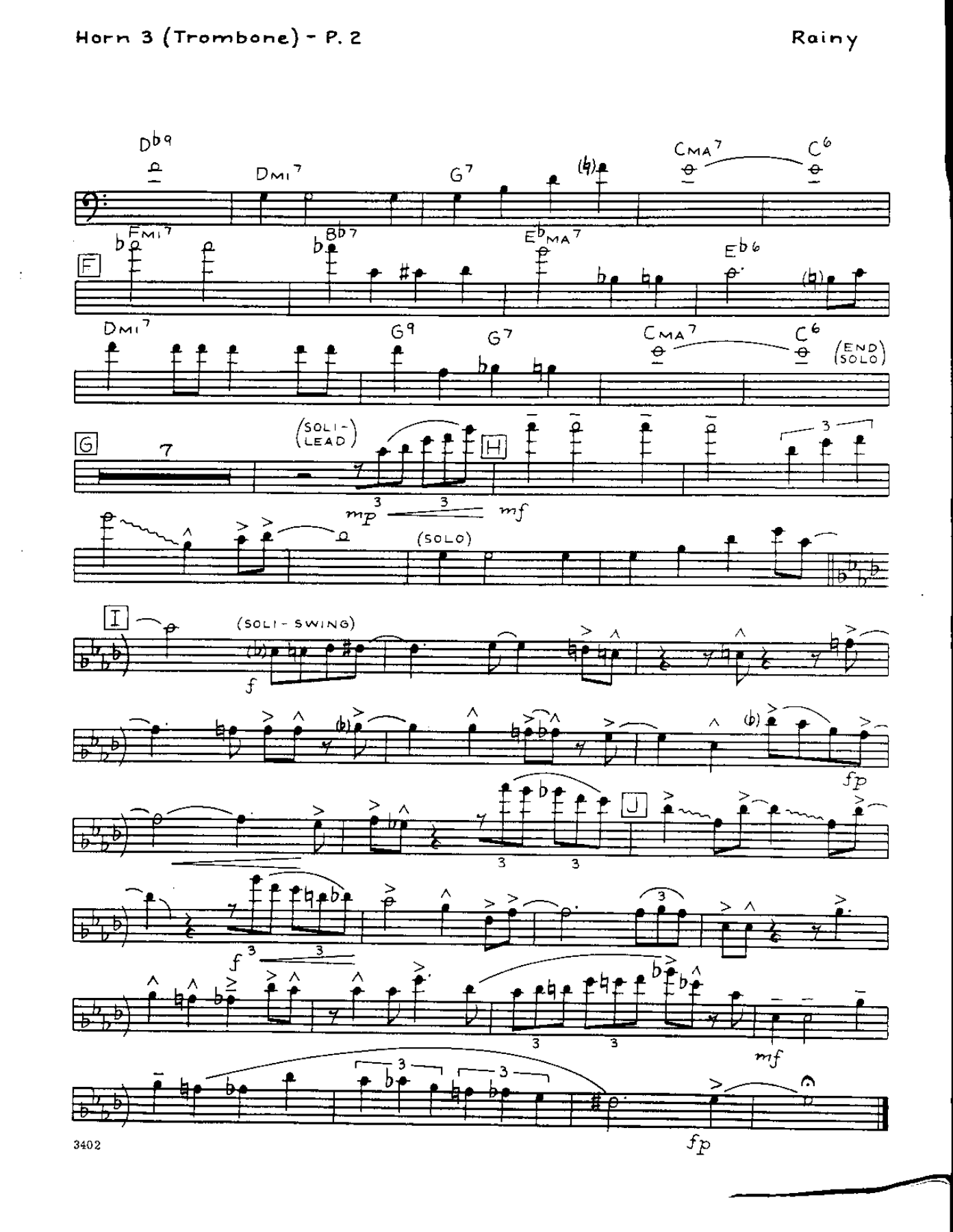 Here's that Rainy Day-Trombone — page 2