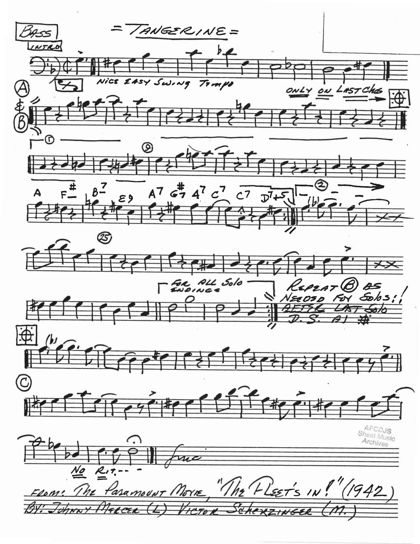 Tangerine - arr Charles B Anderson — page 3