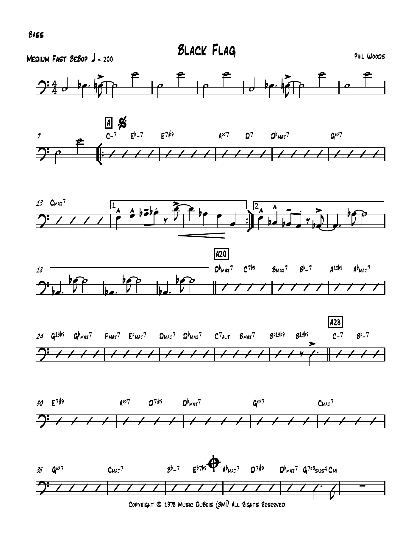 03 Bass — sheet music cover (first page)