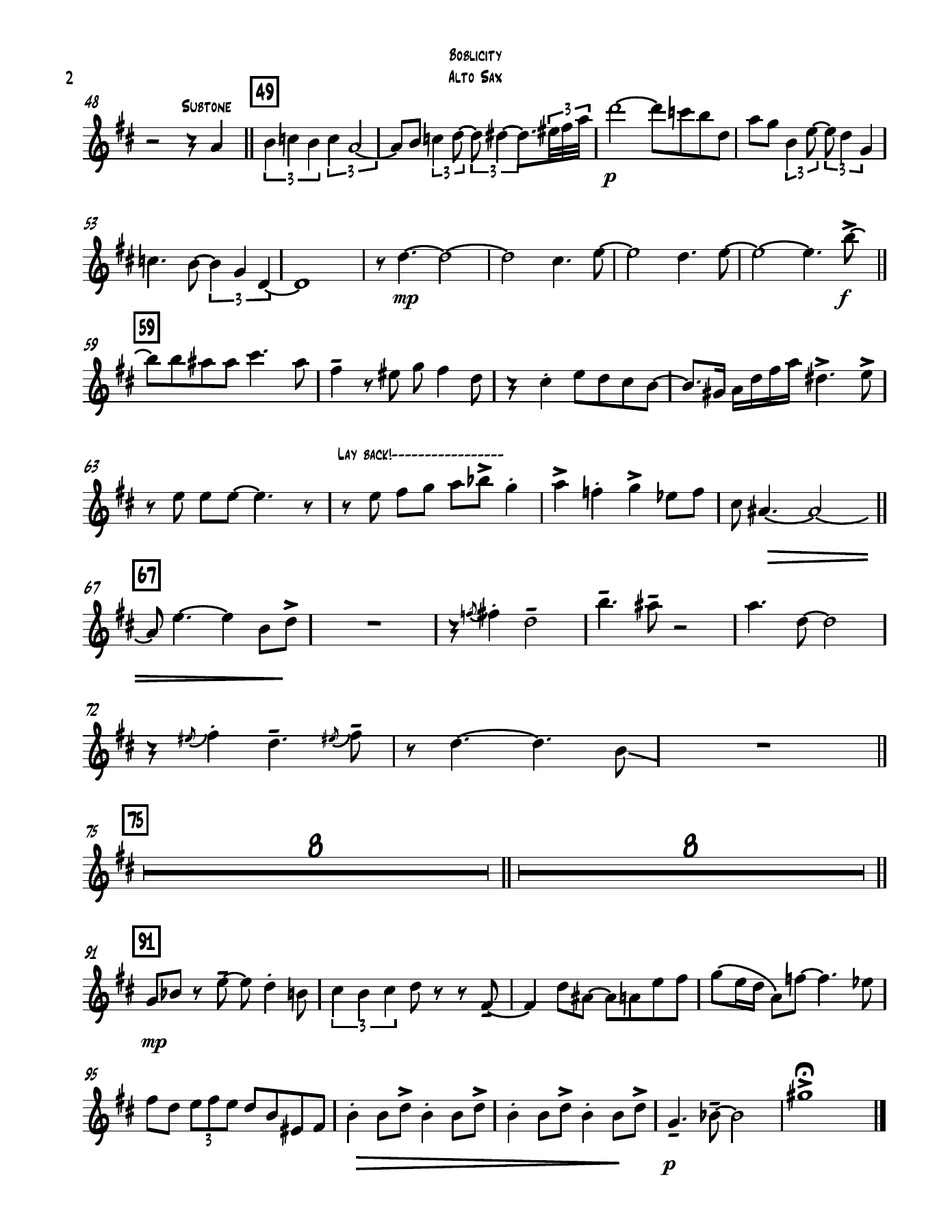 BoblicityLBB Alto Sax — page 2