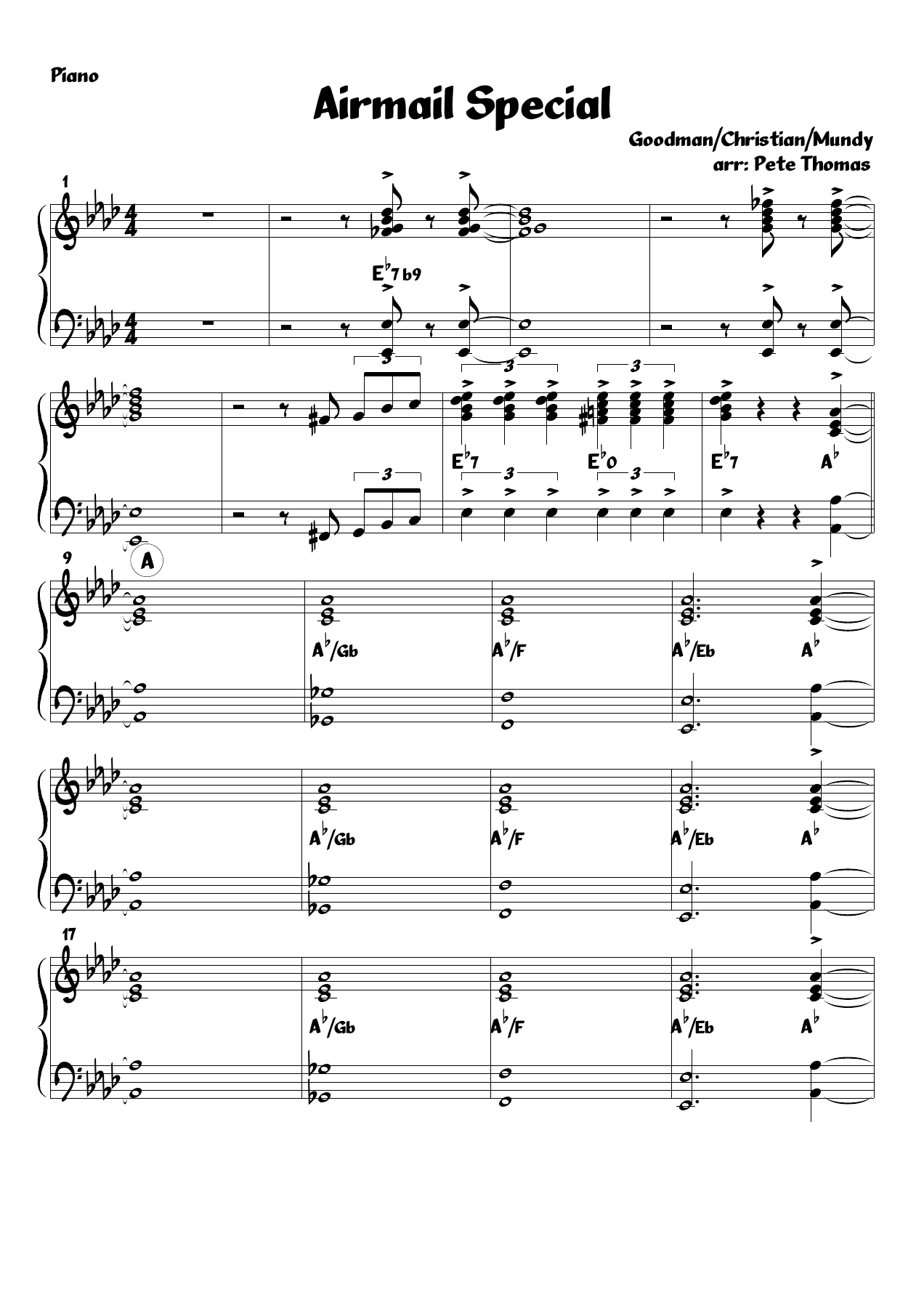 airmail-pno — sheet music cover (first page)