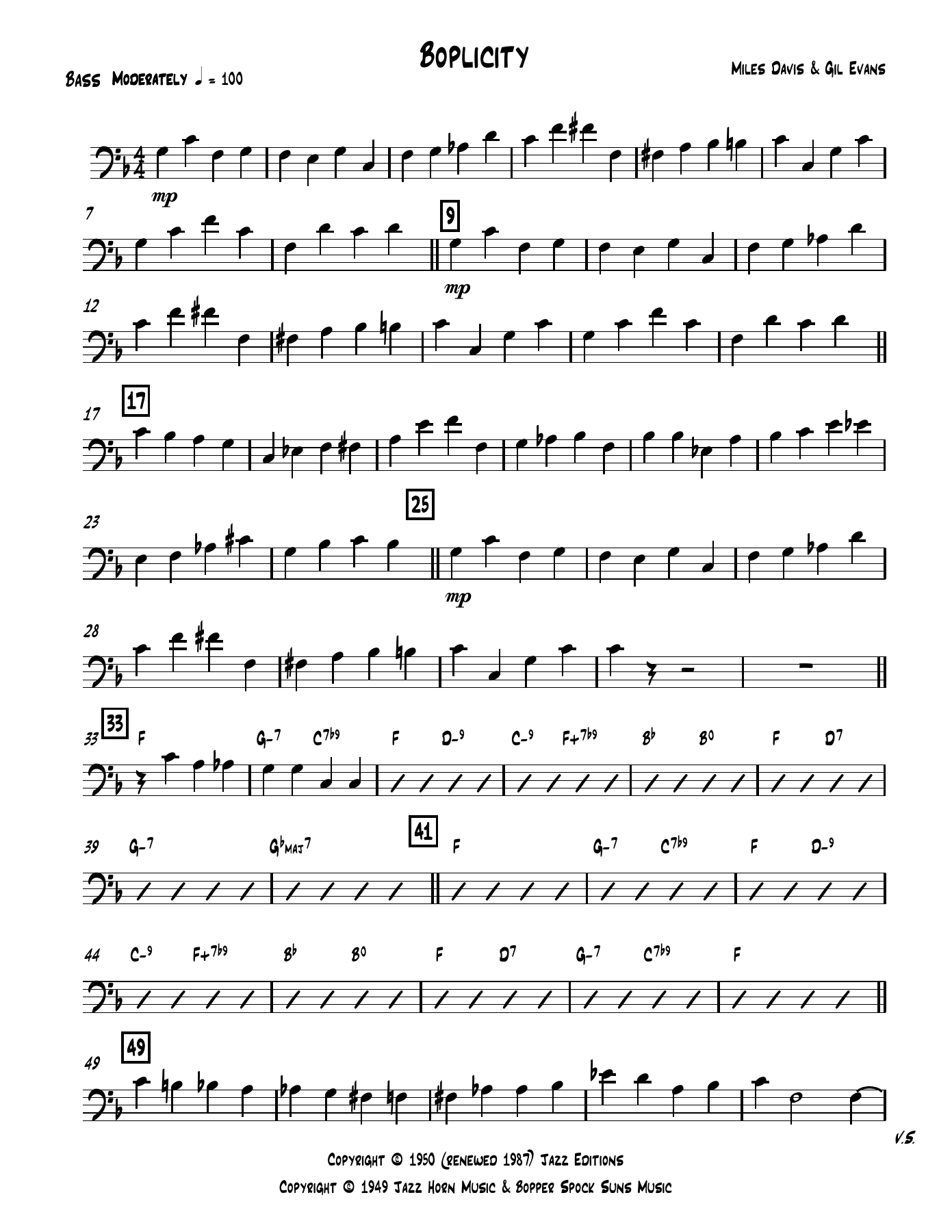 BoblicityLBB Bass — sheet music cover (first page)