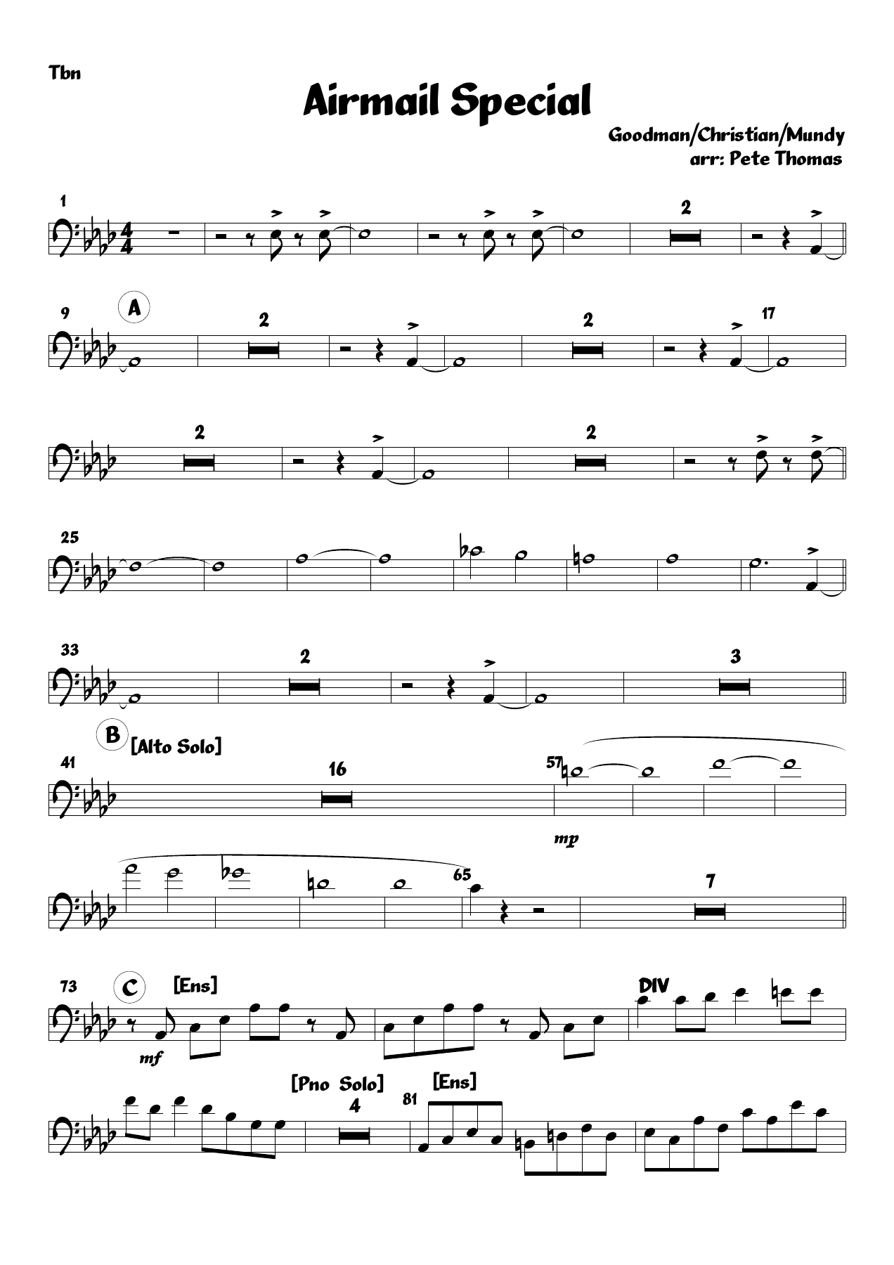 airmail-tbn — sheet music cover (first page)
