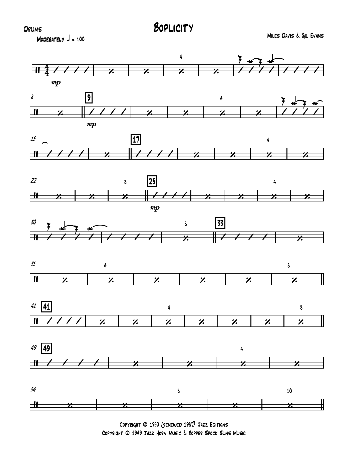 BoblicityLBB Drums — sheet music cover (first page)
