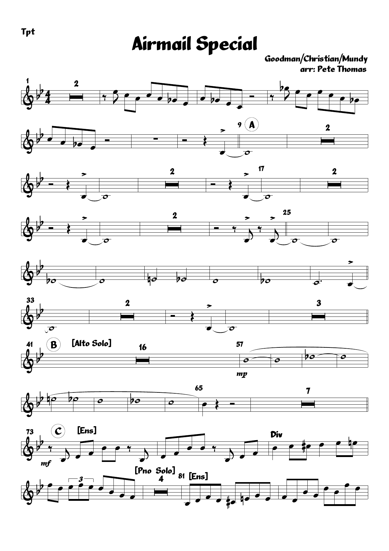 airmail-tpt — sheet music cover (first page)