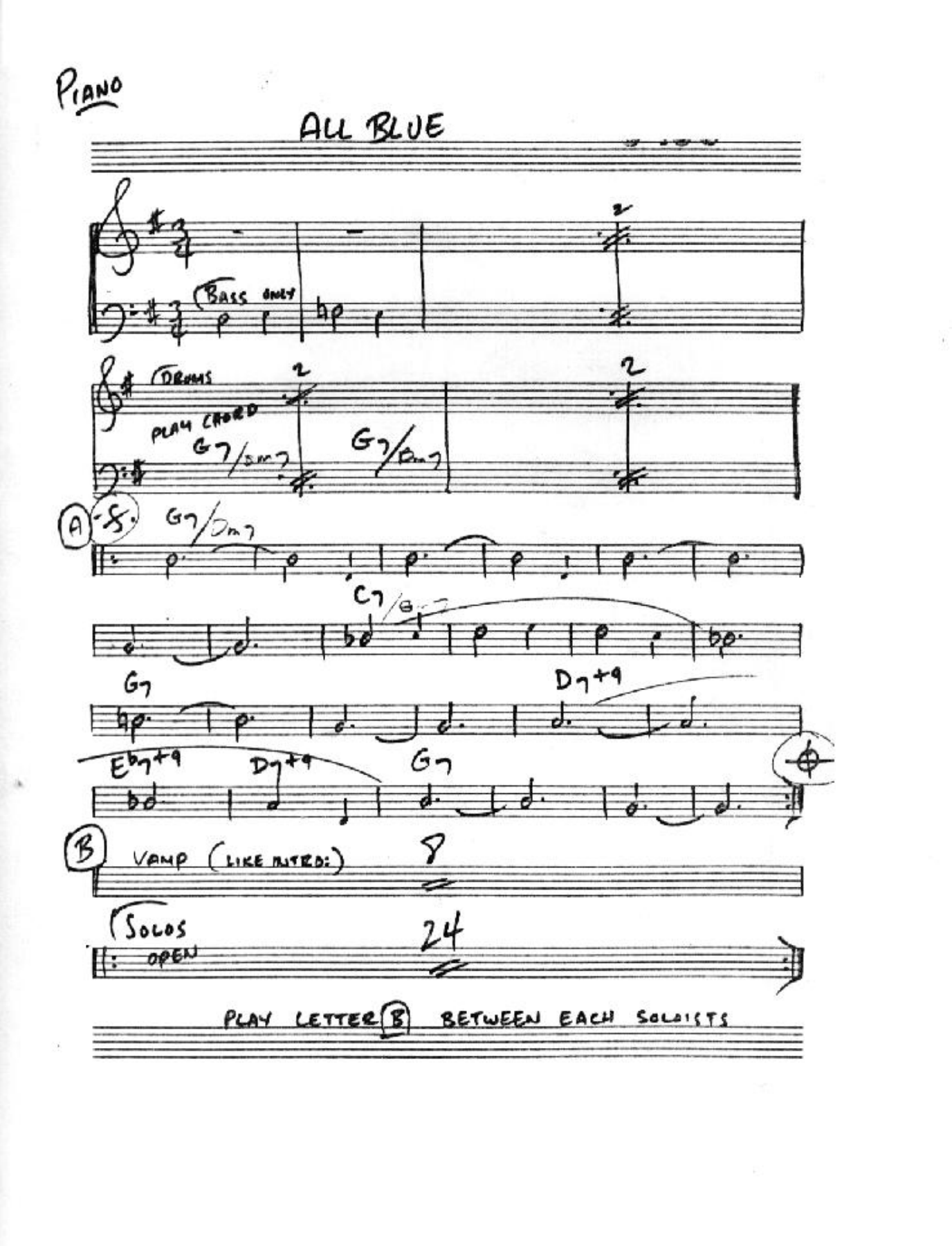 allblu1piano — sheet music cover (first page)
