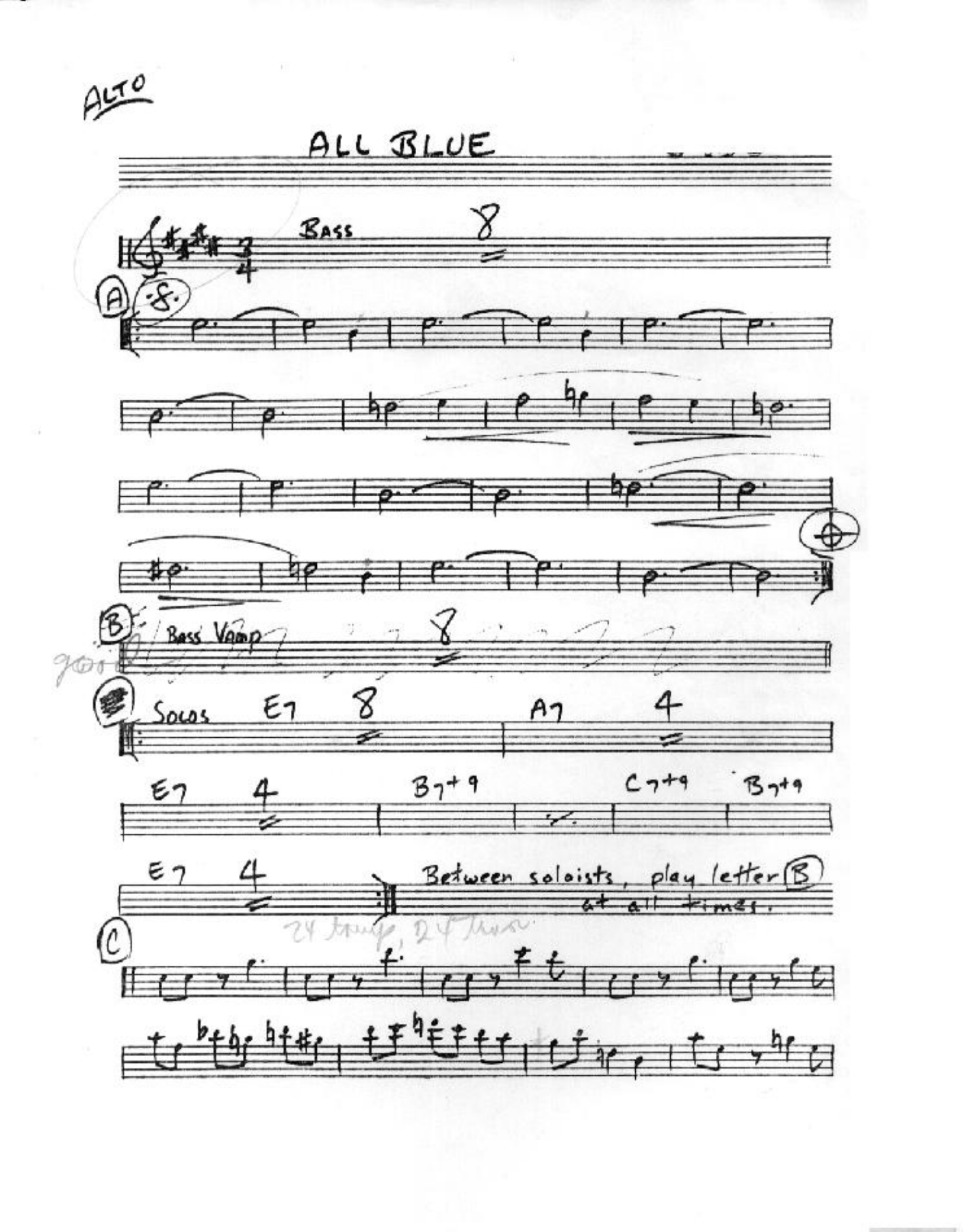allblu1alto — sheet music cover (first page)
