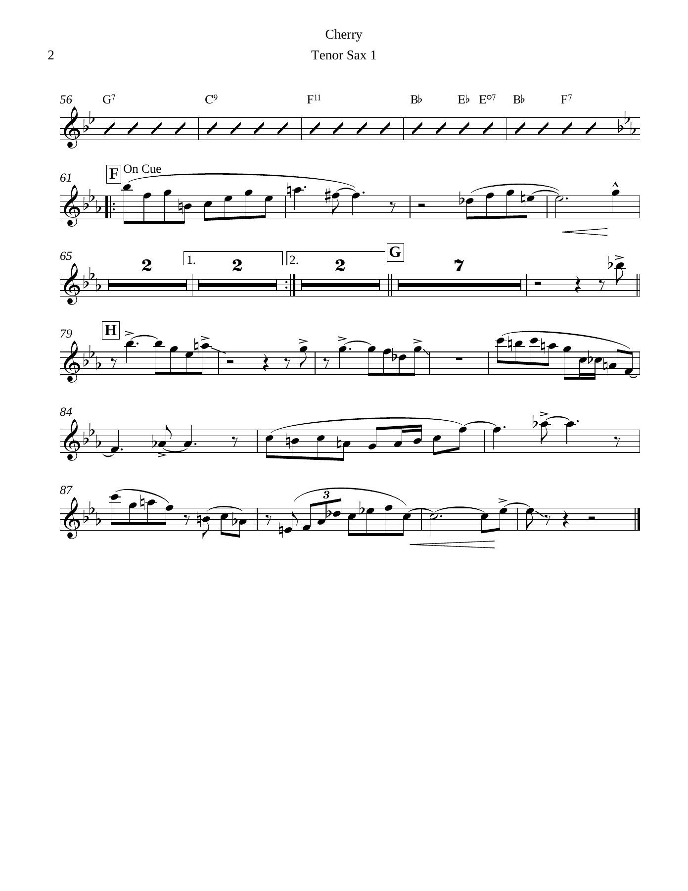 Cherry Tenor Sax — page 2