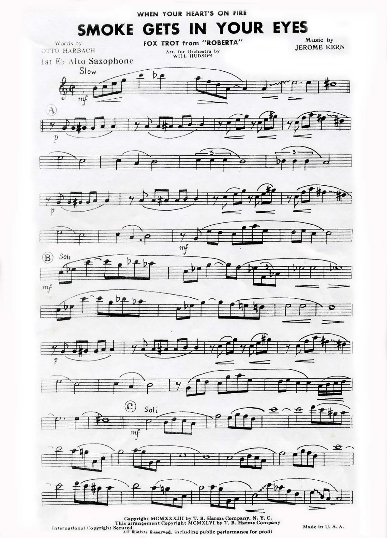 Altsax — sheet music preview