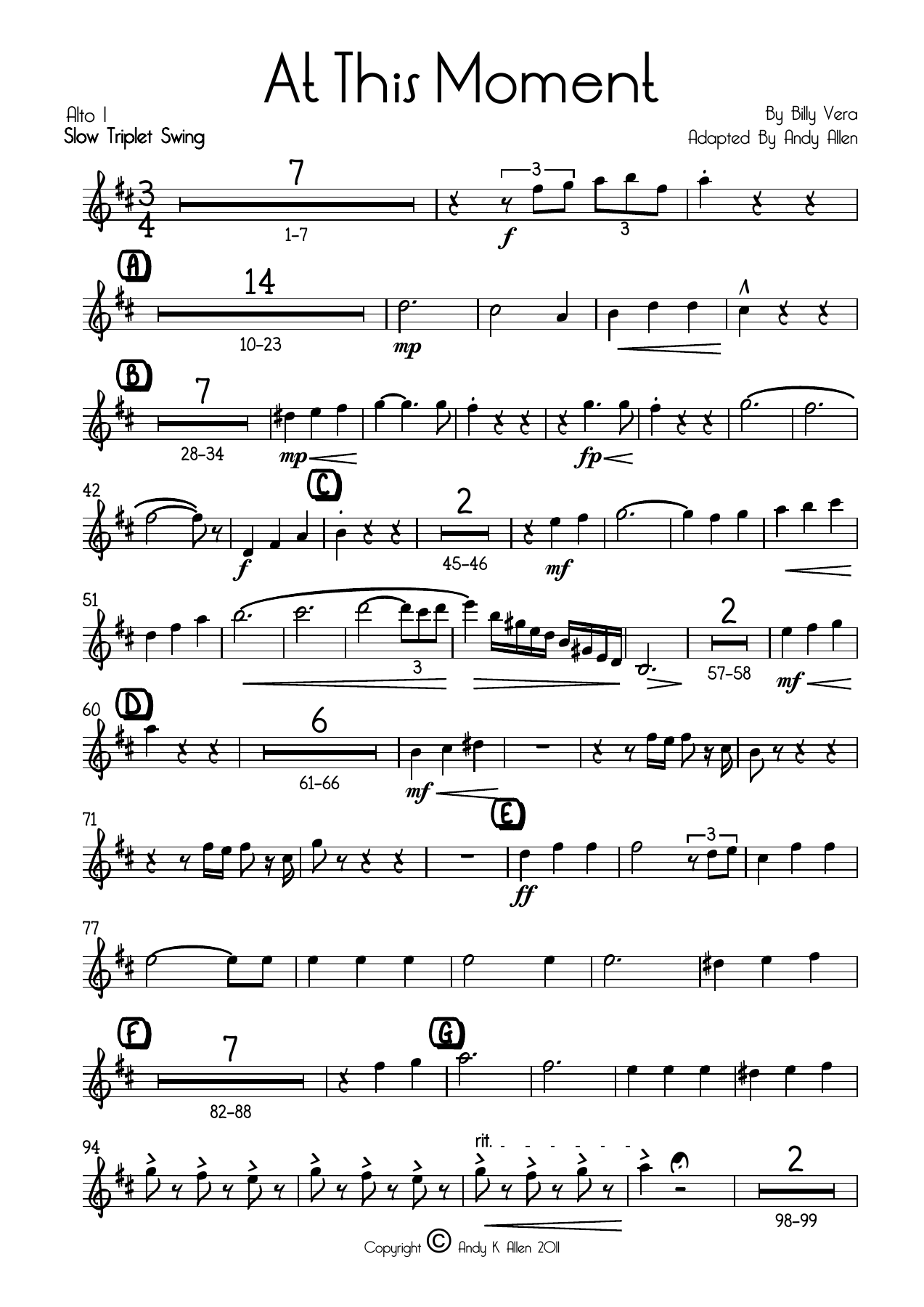 At This Moment - F# — sheet music cover (first page)
