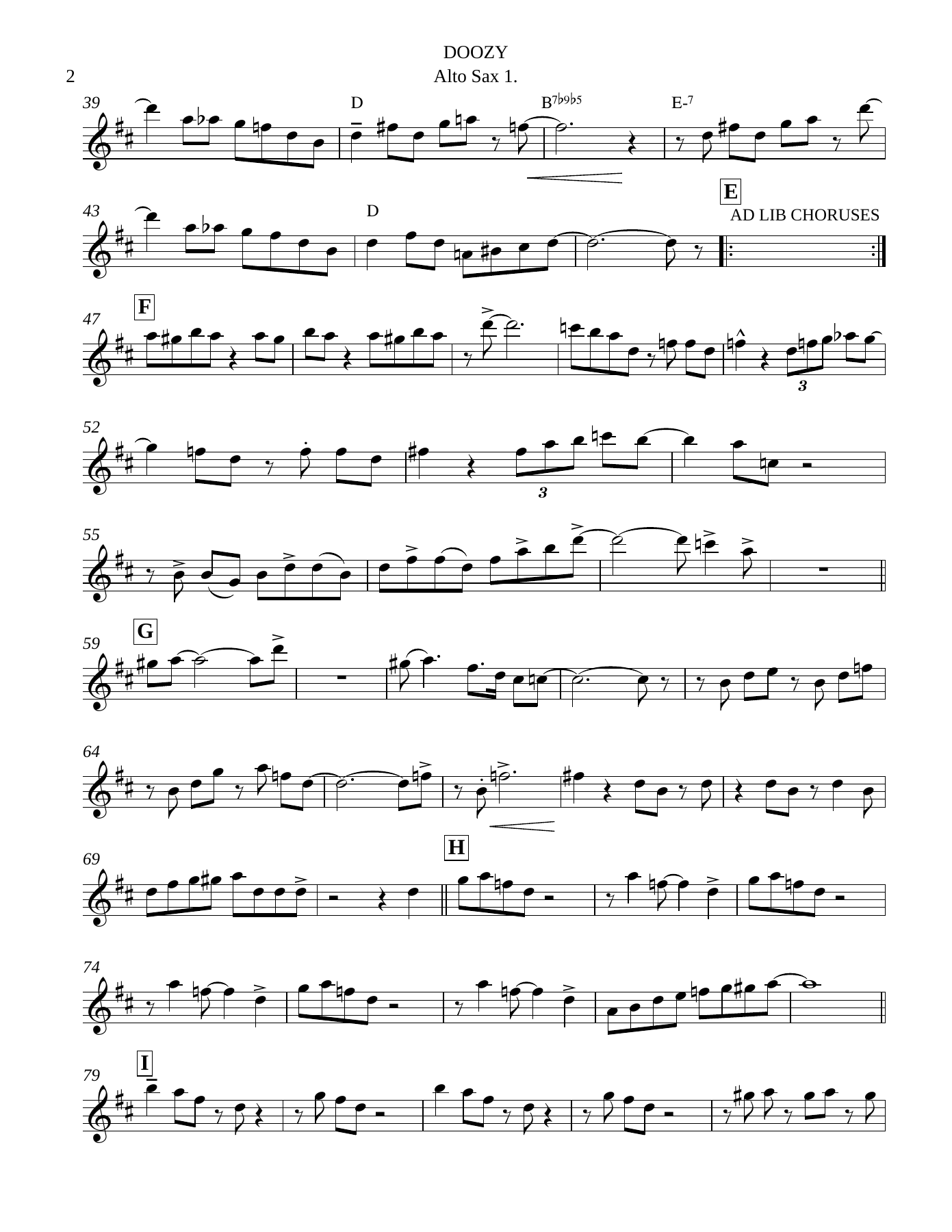 Doozy Saxes Alto Sax — page 2