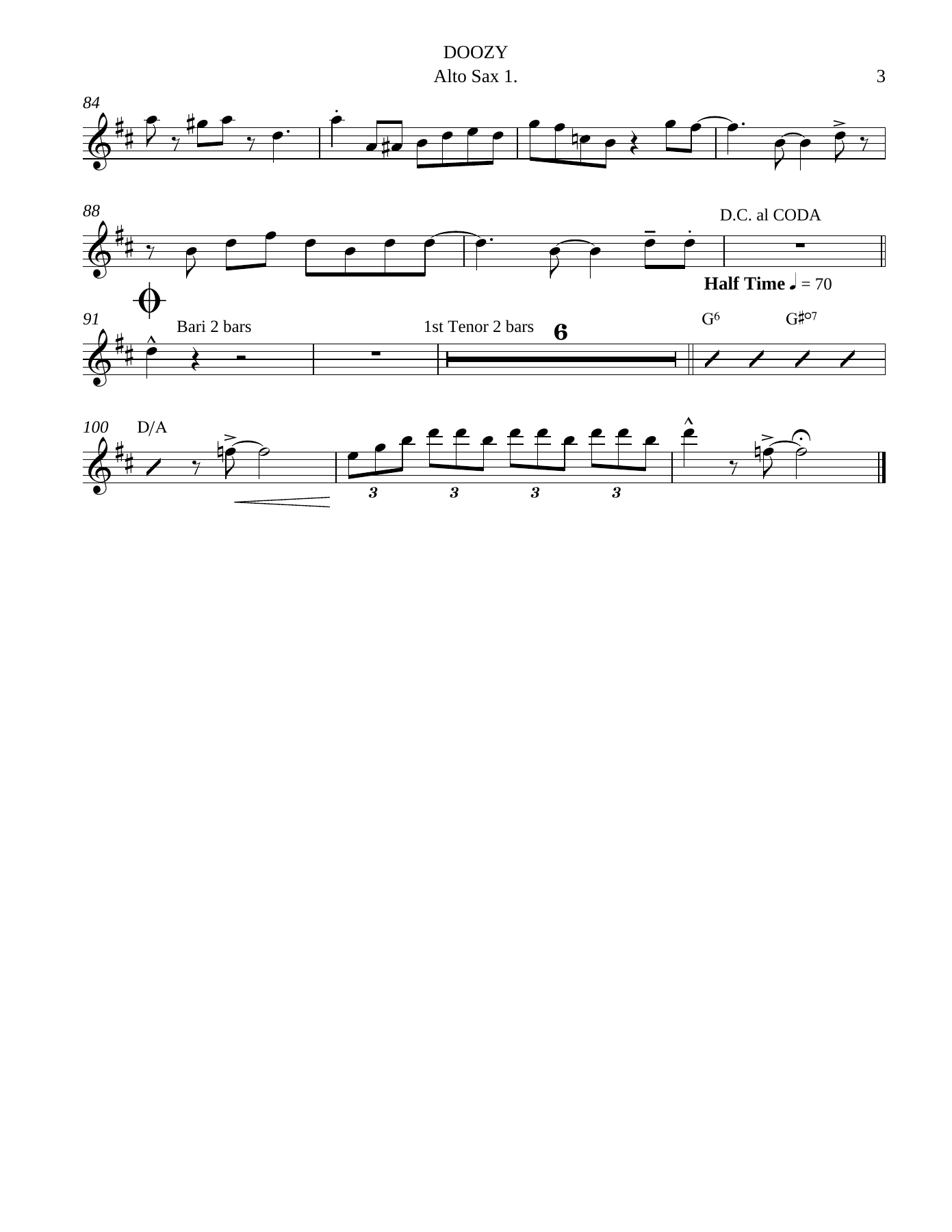 Doozy Saxes Alto Sax — page 3