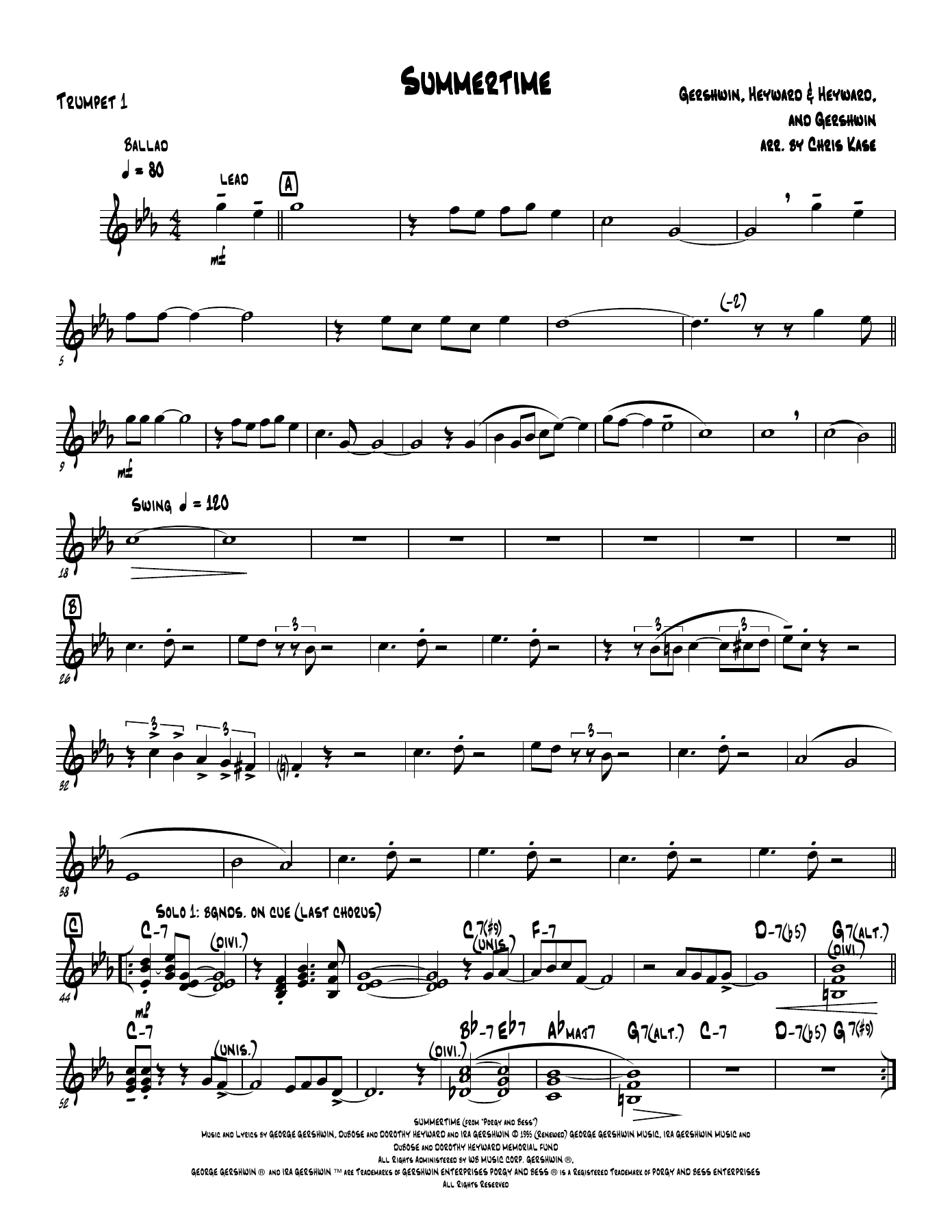 Summertime-Quartet Trumpet — page 3