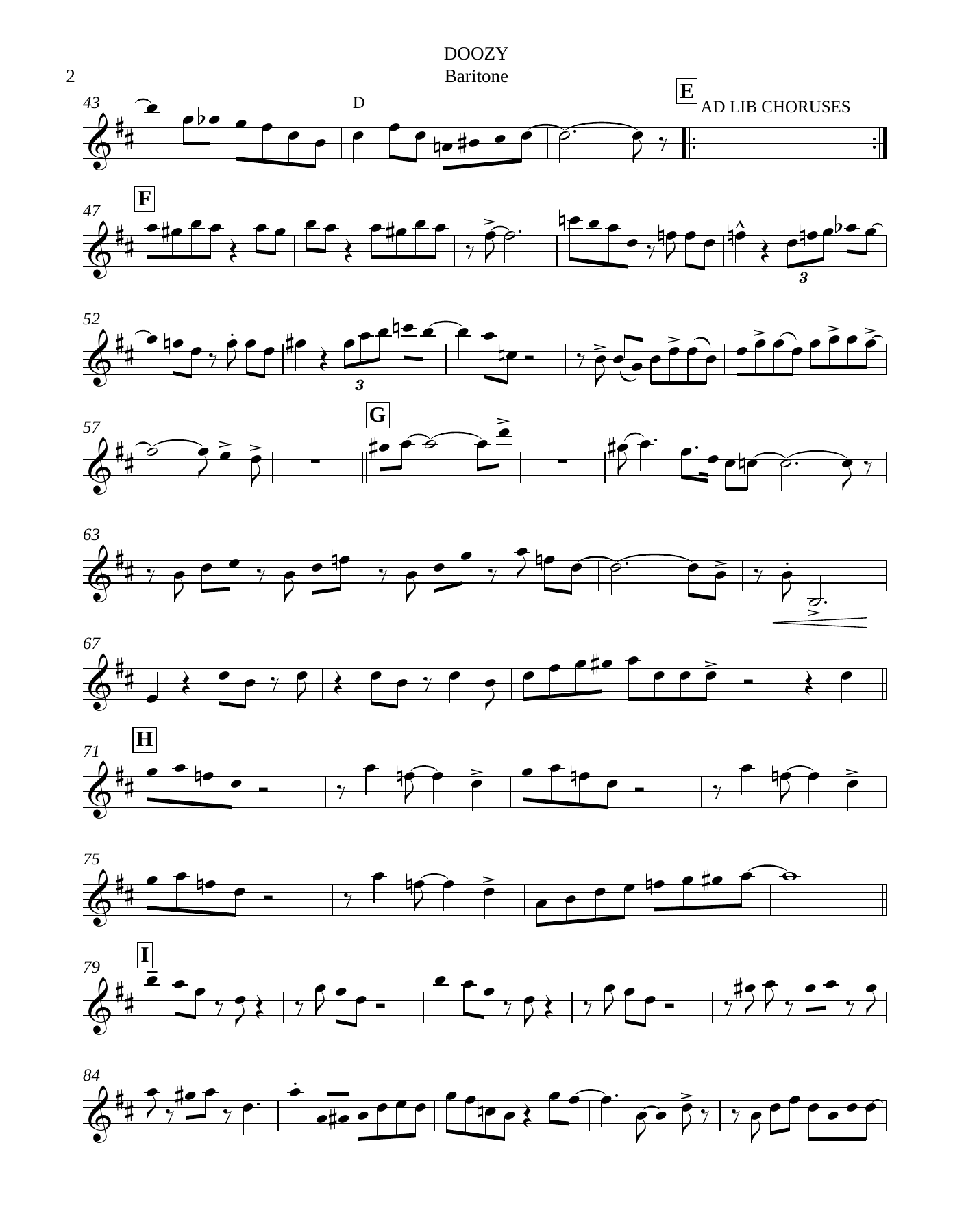 Doozy Saxes Baritone — page 2