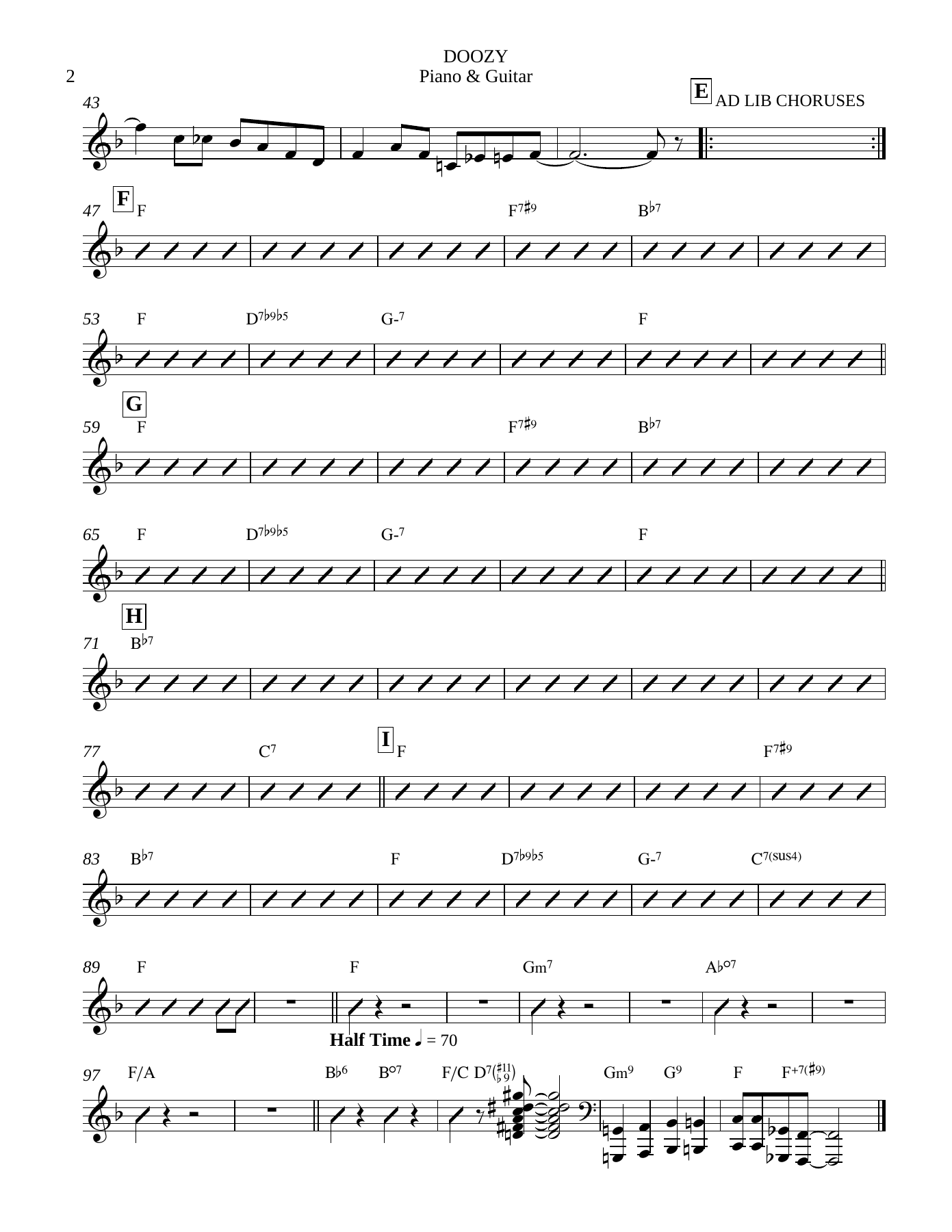 Doozy Saxes Piano & Guitar — page 2