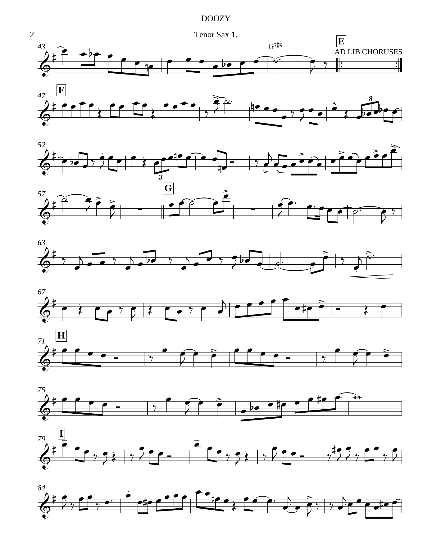 Doozy Saxes Tenor Sax — page 2