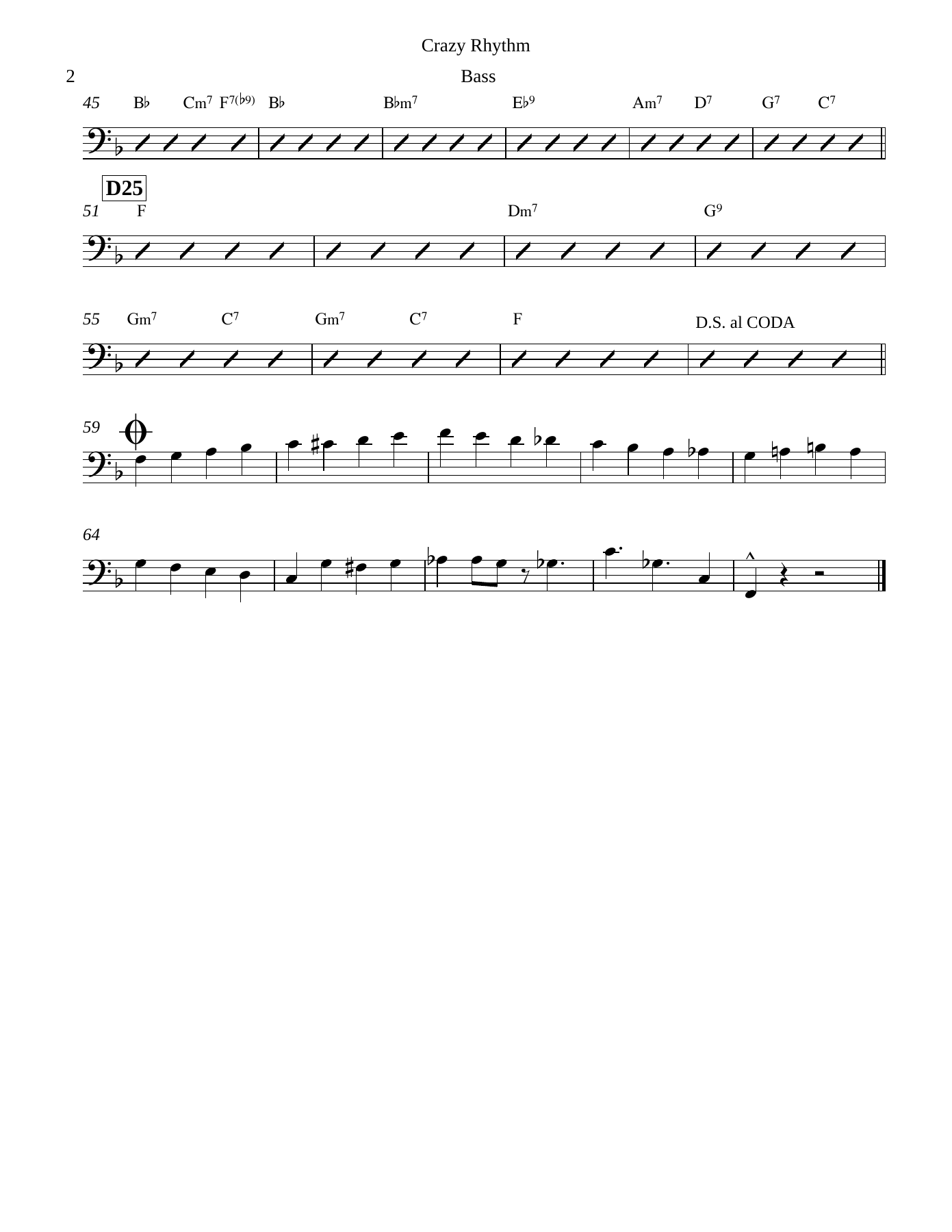 Crazy Rhythm Bass — page 2