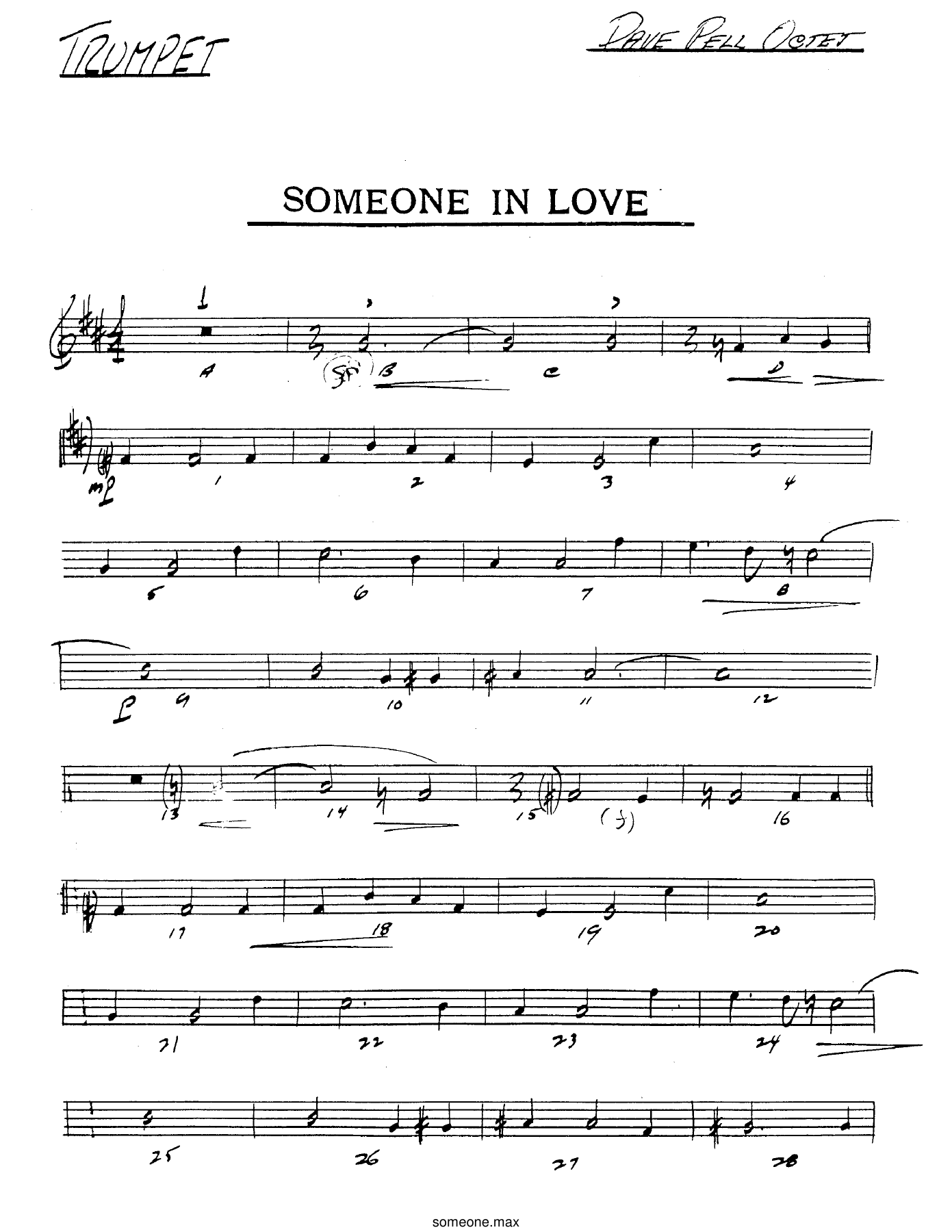 Someone In Love — sheet music cover (first page)